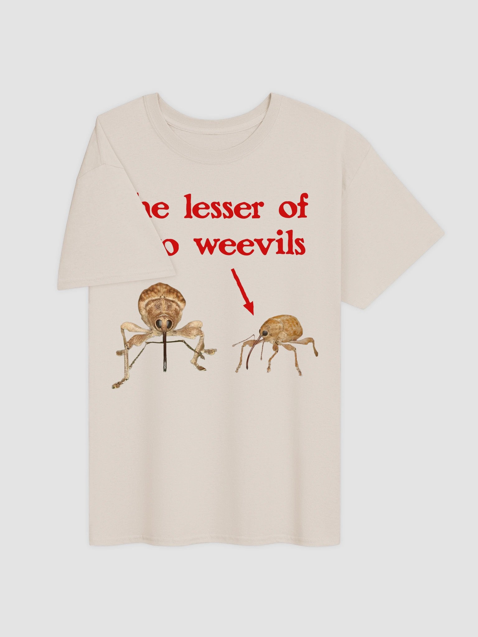 Lesser of two weevils T-shirt product image (14)