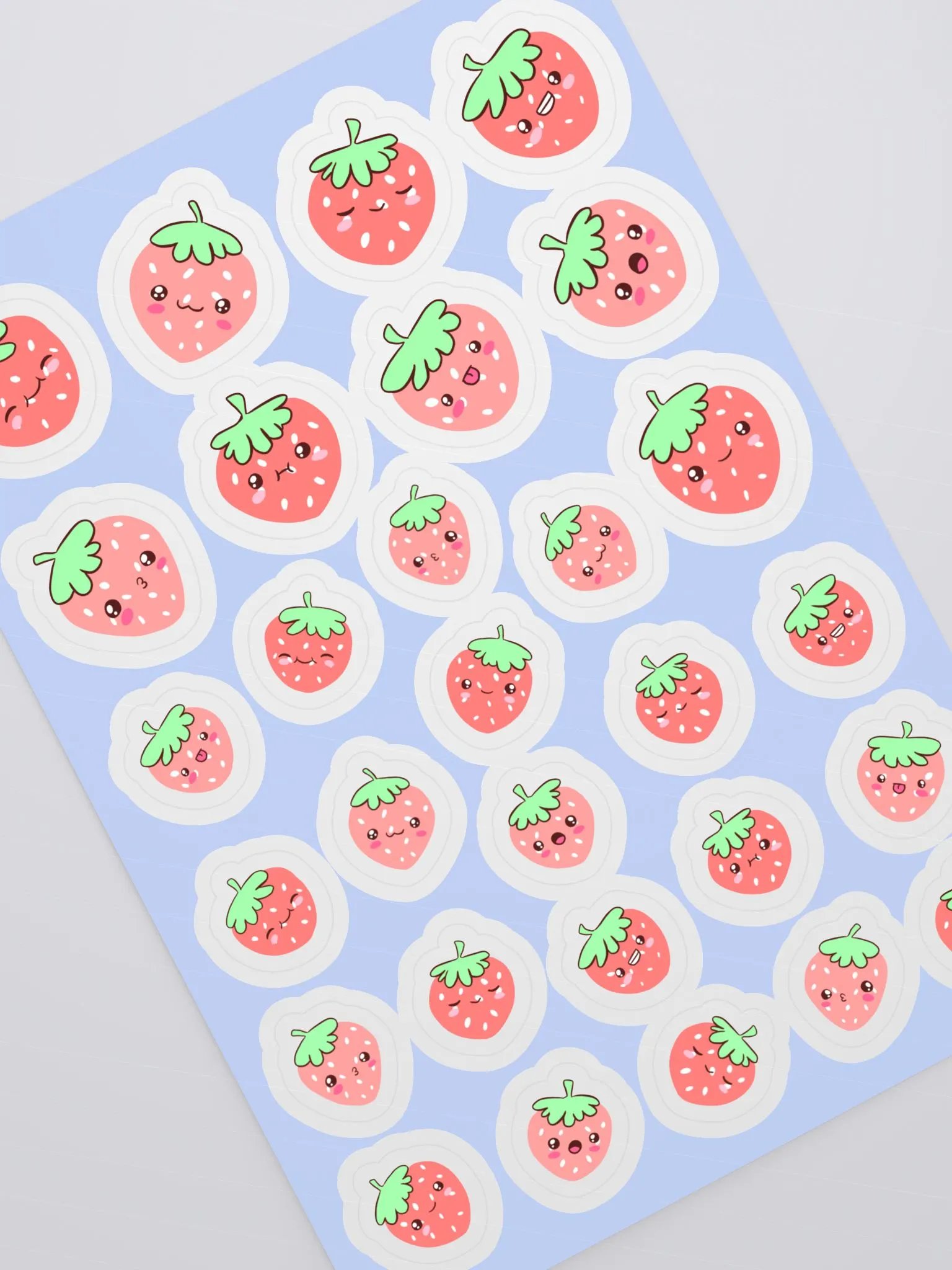 Adorable Strawberry Smiles Sticker Sheet product image (3)