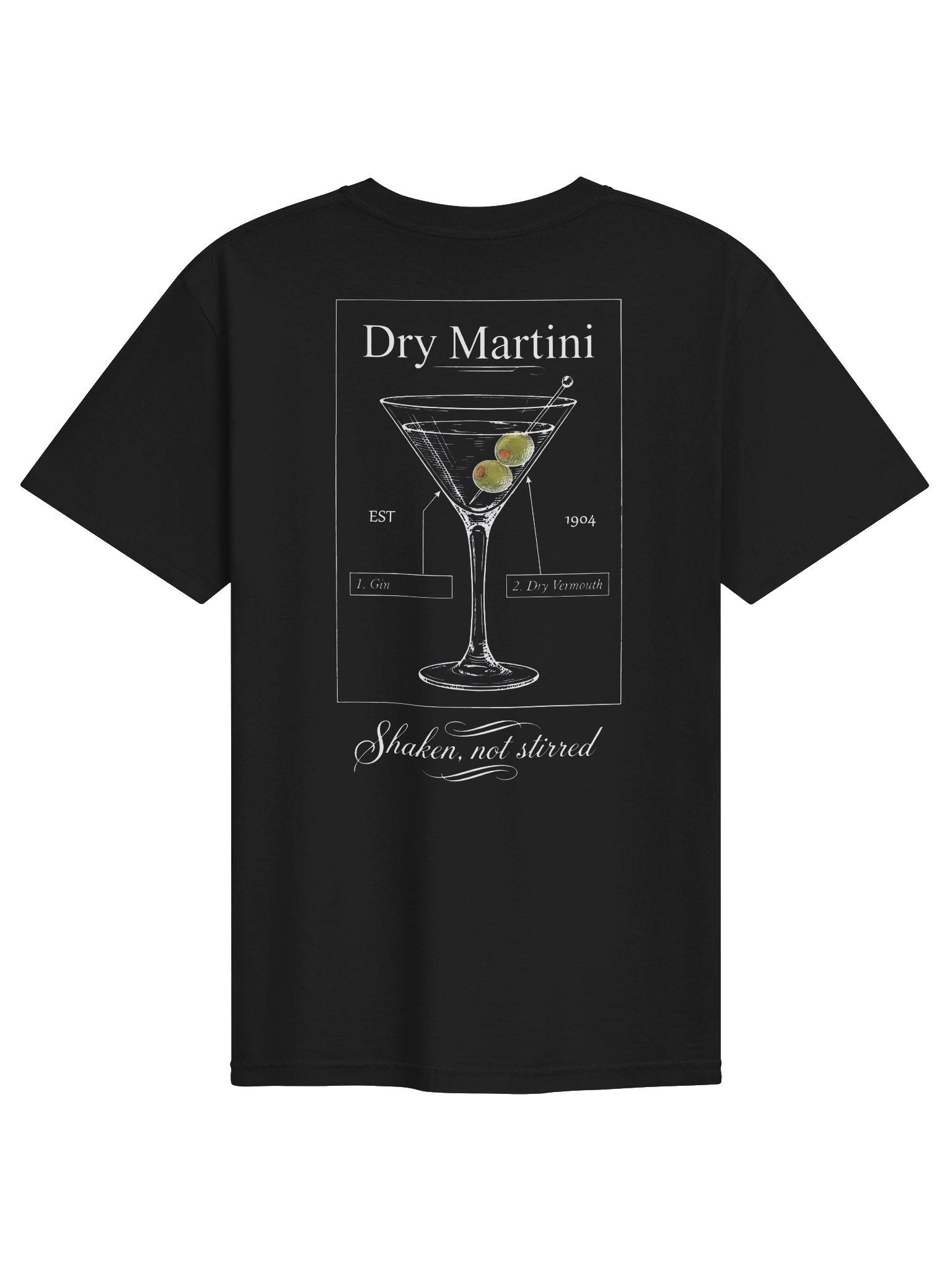 Dry Martini Cocktail Recipe T-Shirt product image (11)
