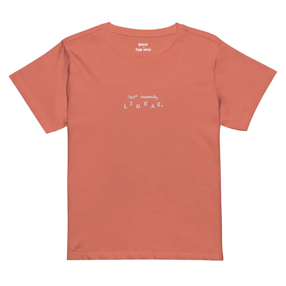 *not* mentally linear (white) embroidered waist length t-shirt product image (21)