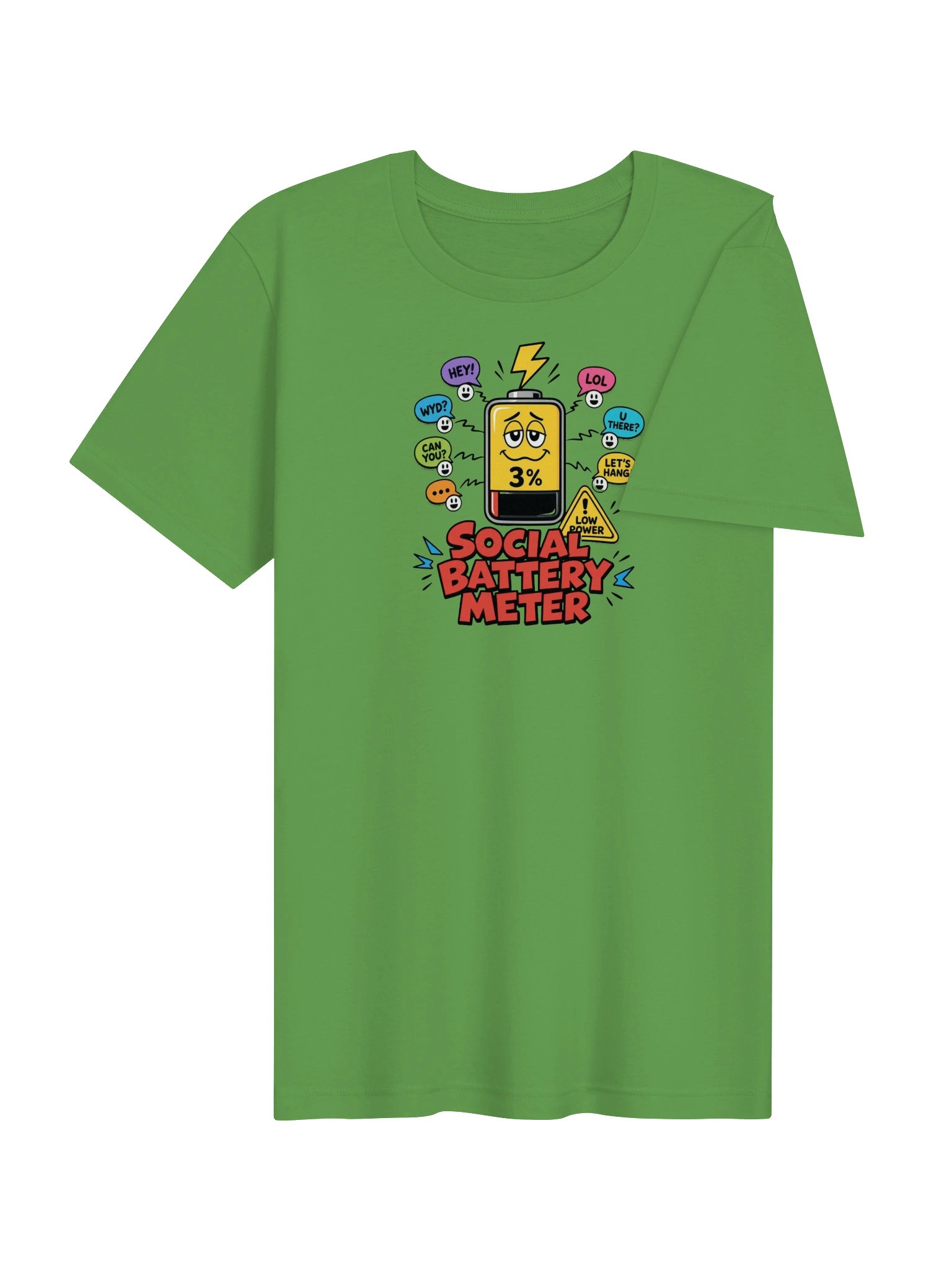 UnspokenMinds: Social Battery Meter Tee product image (4)