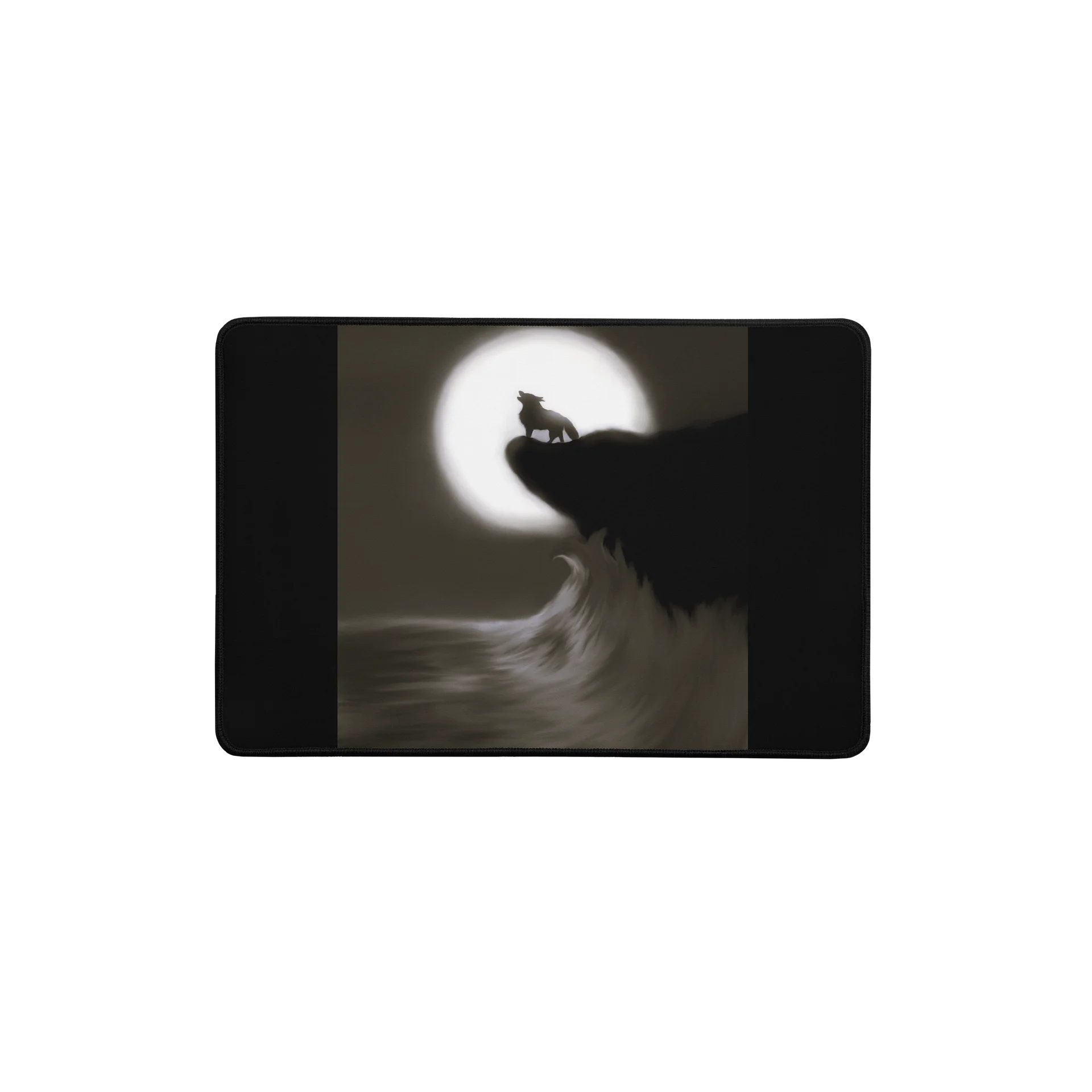 "Wolf on Cliff" Desk Mat product image (1)