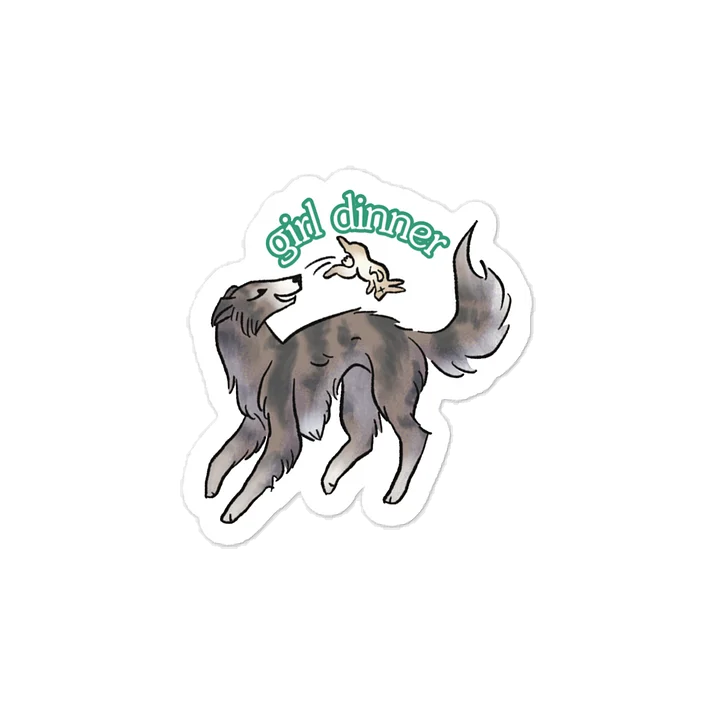 Girl Dinner Sticker - Blue Brindle product image (1)
