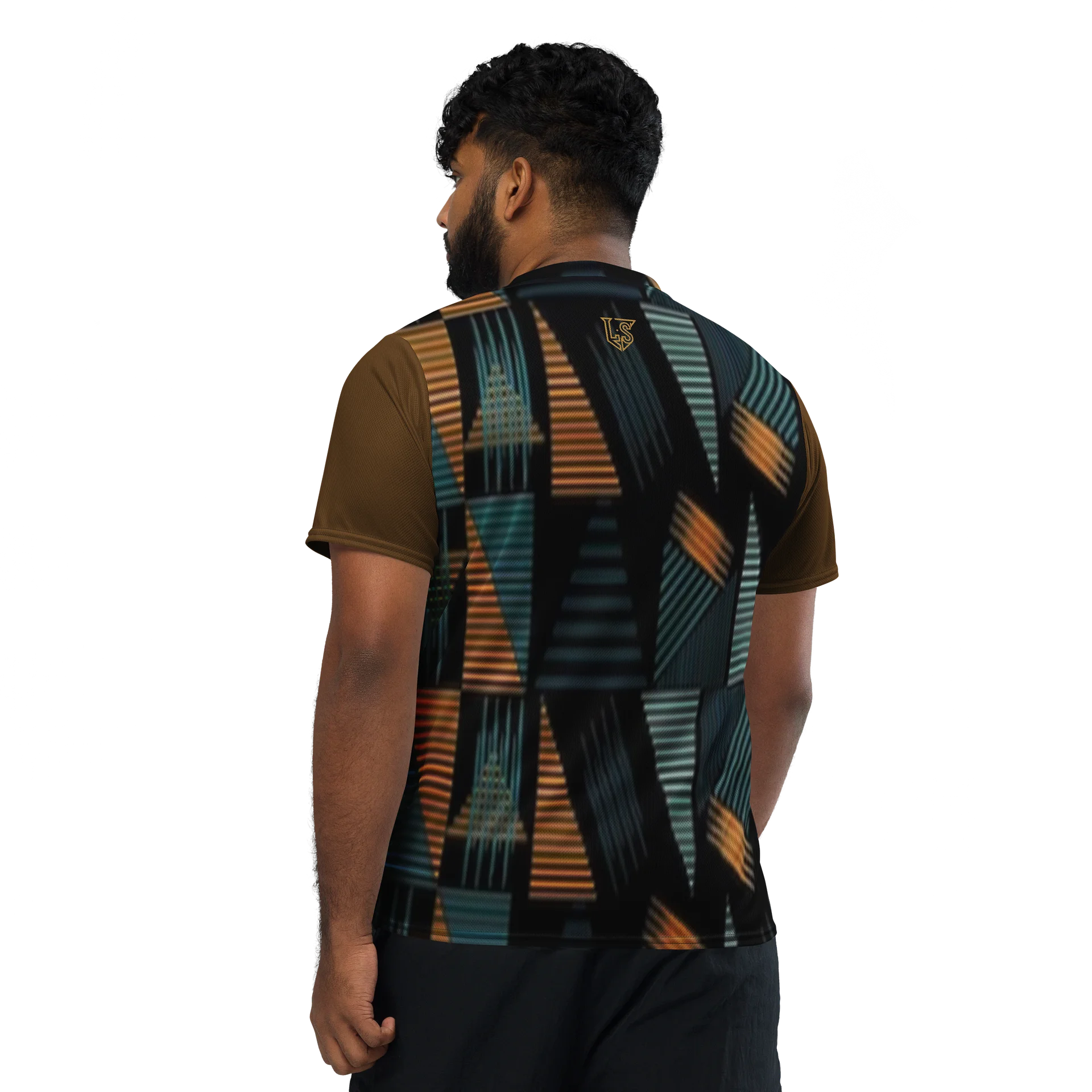 Lafate Store Designer Print Shirt Brown Multicolor product image (1)