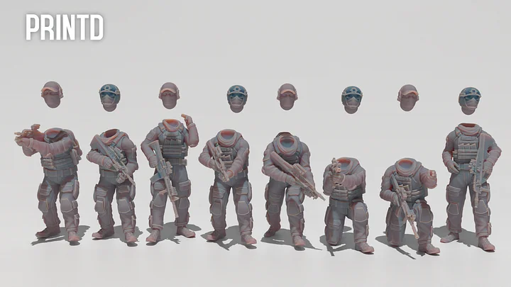 Australian Special Forces Team - Modern Warfare Wargame Hobby Resin Scale Models product image (2)