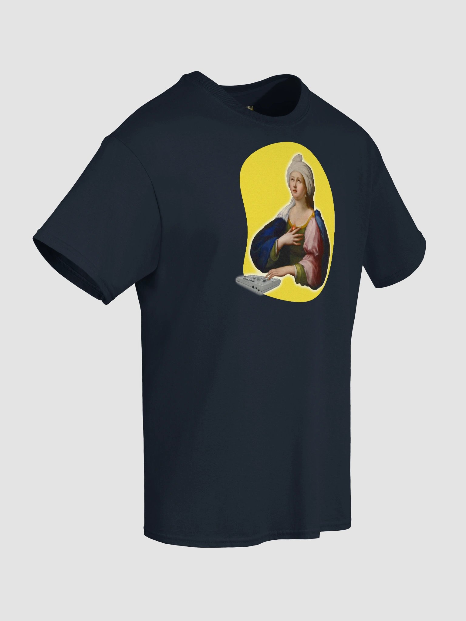 Santa Cecilia’s Acid Mass, by Frank Fonik, Techno EDM Unisex t-shirt product image (1)