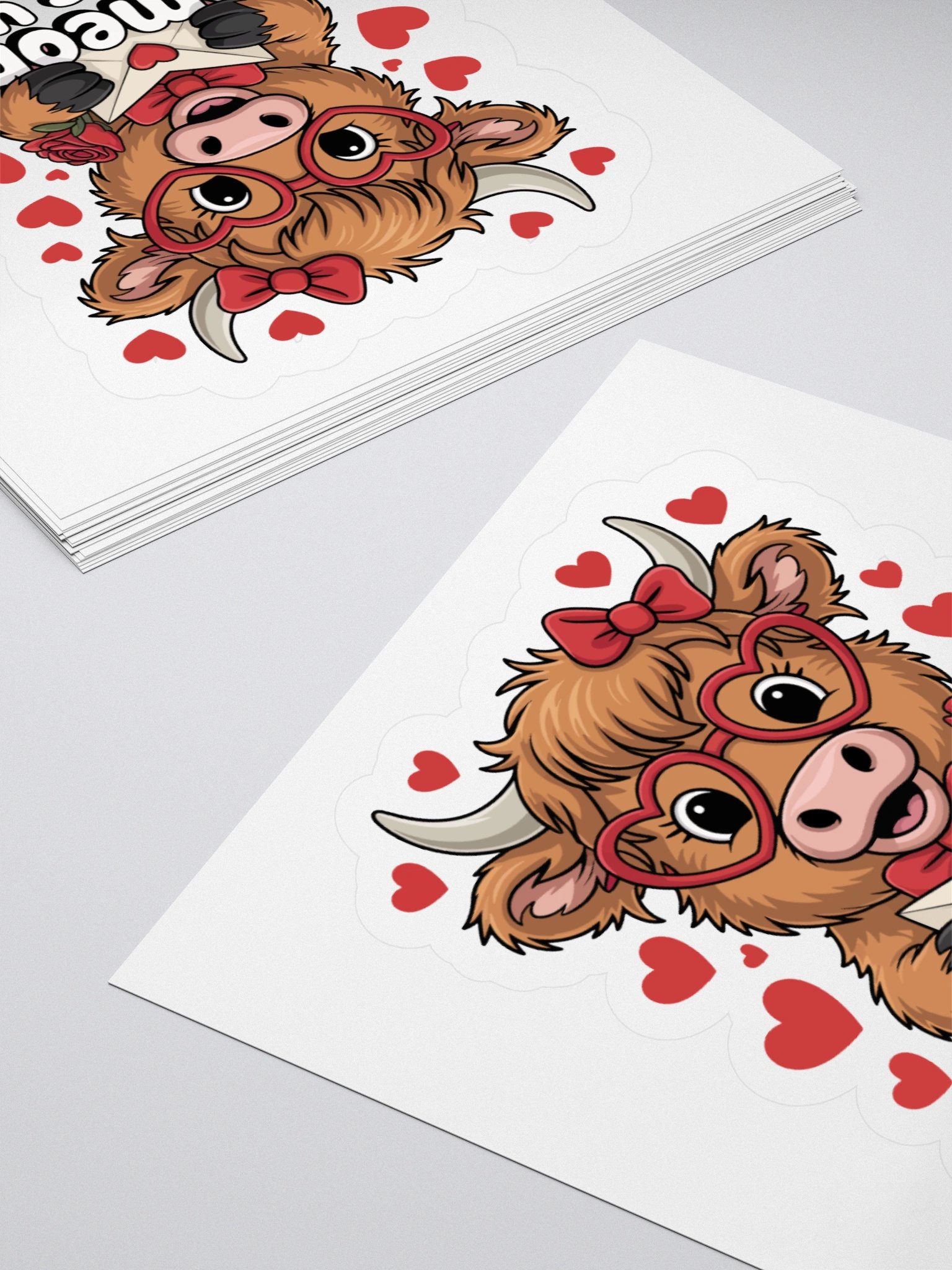 Valentine Cow Sticker Set product image (10)