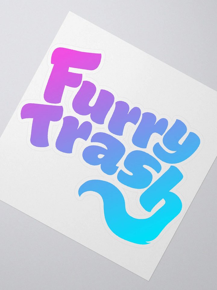 Furry Trash Sticker – Bubble Logo (Twilight Gradient) product image (2)