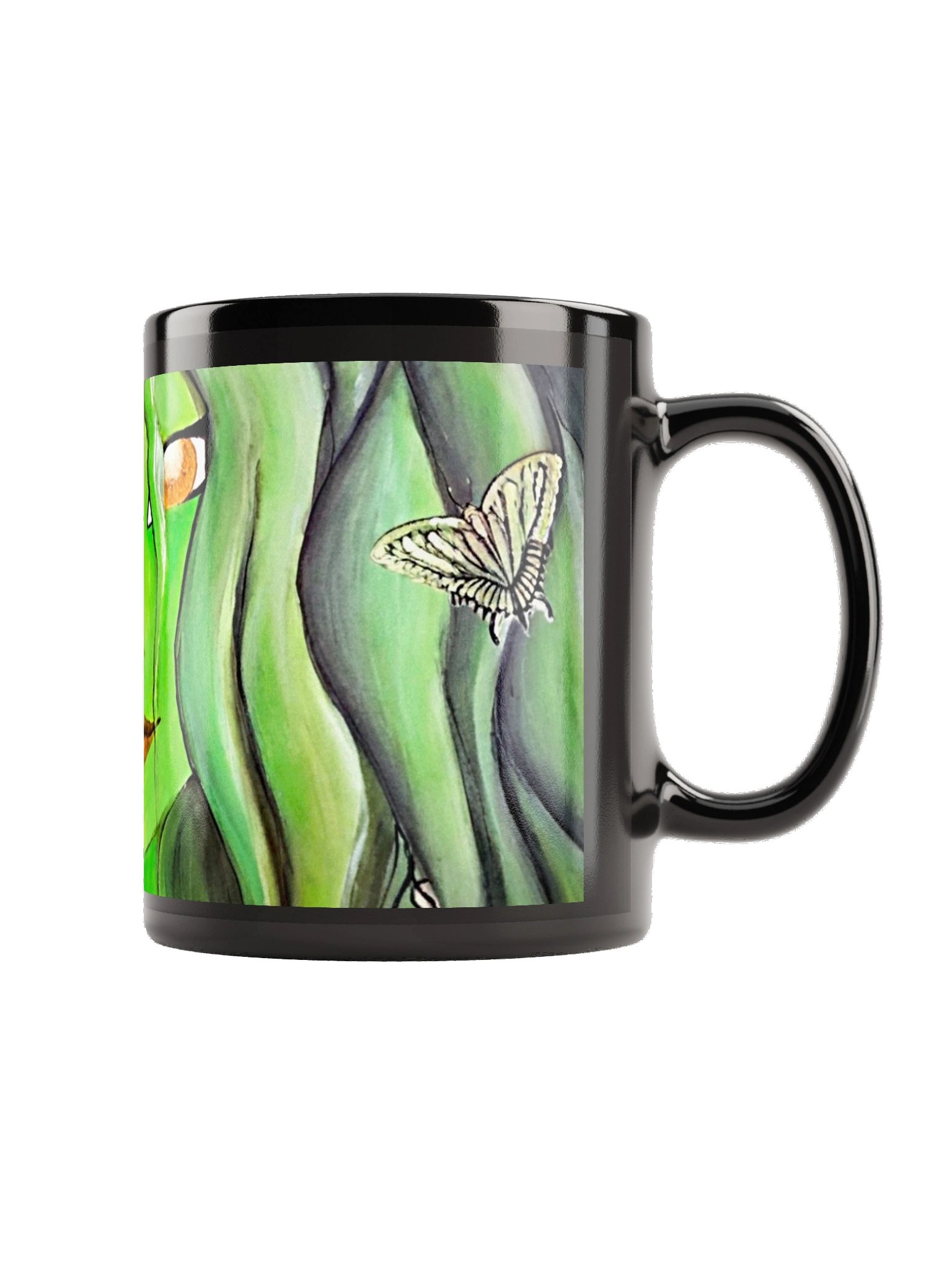 Spring Fairy black glossy mug product image (6)