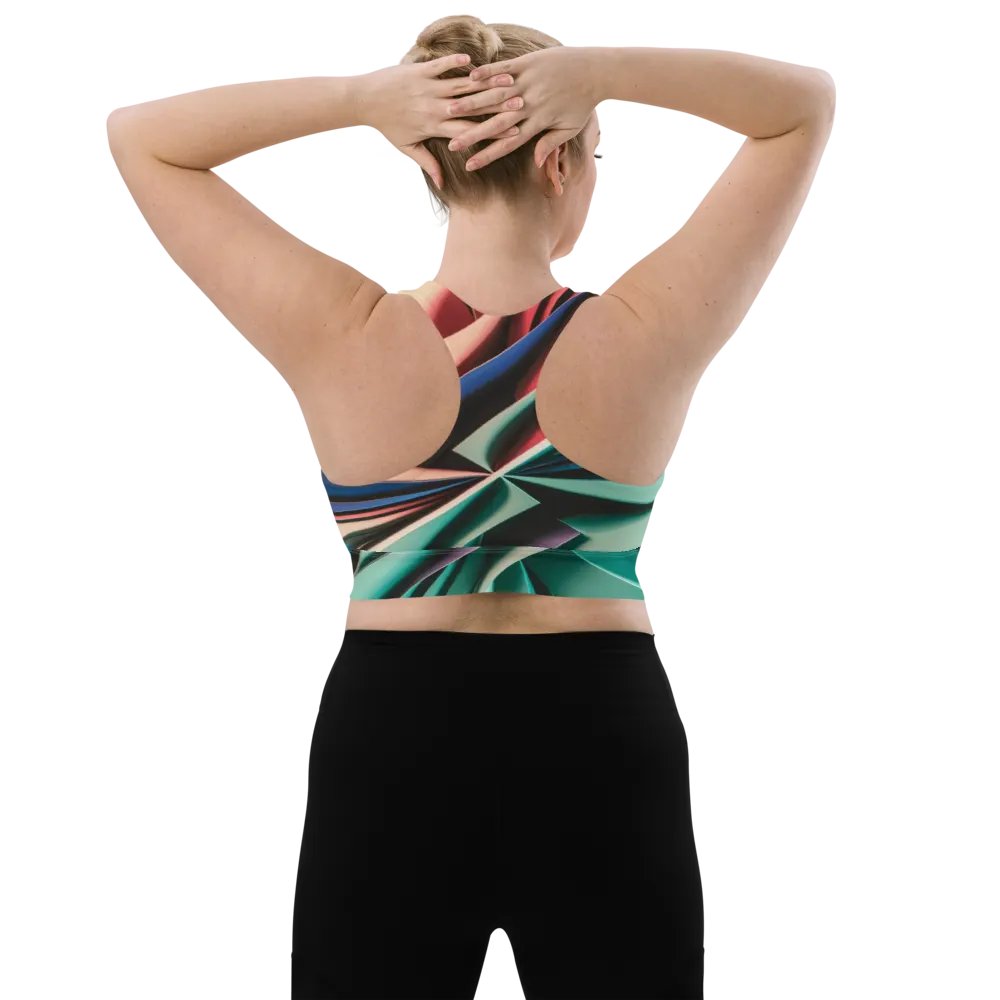 TDS Music Recycled Longline Sports Bra - Bold Abstract Design product image (8)