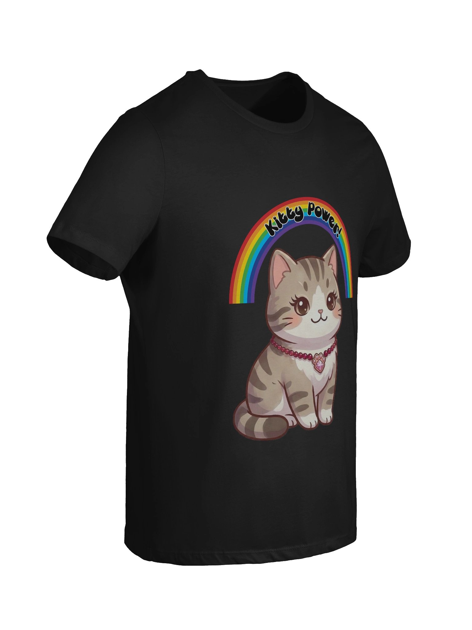 Kitty Power! Rainbow Cat Relaxed-fit T-Shirt product image (8)