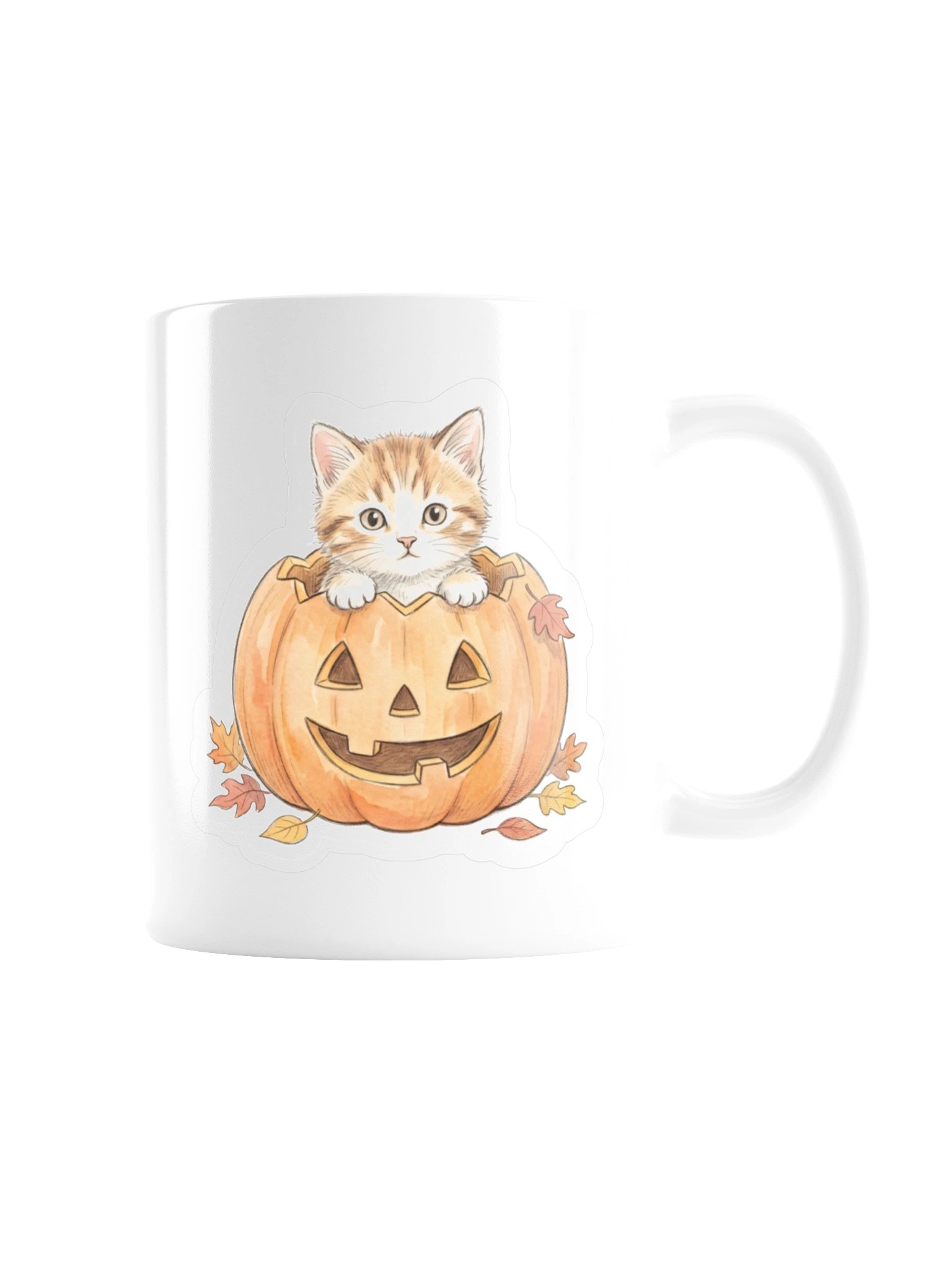 Pumpkin Peek Kitten Mug product image (3)