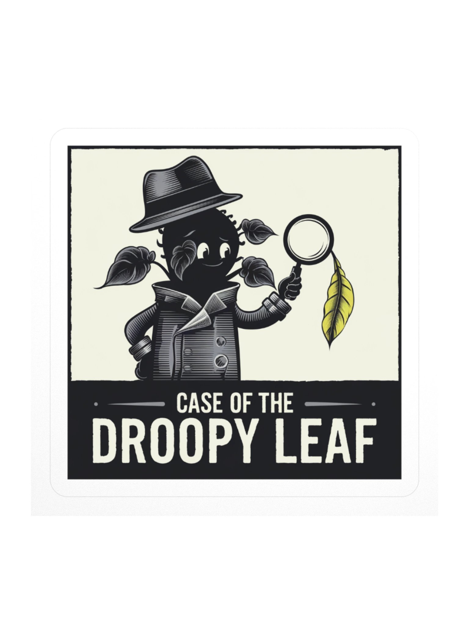 Case of the Droopy Leaf — Sticker product image (1)