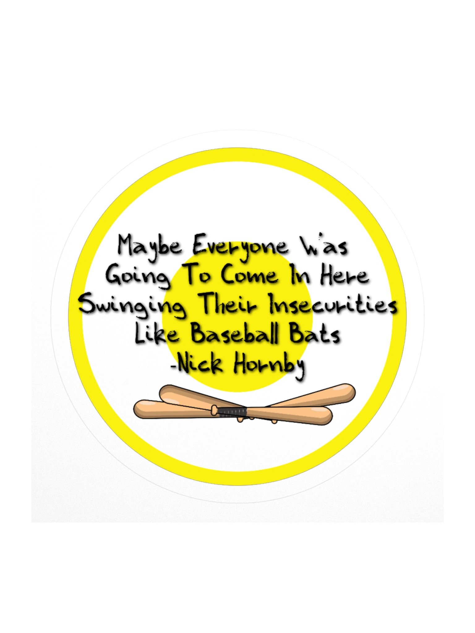 Swinging Insecurities Circle Sticker product image (1)