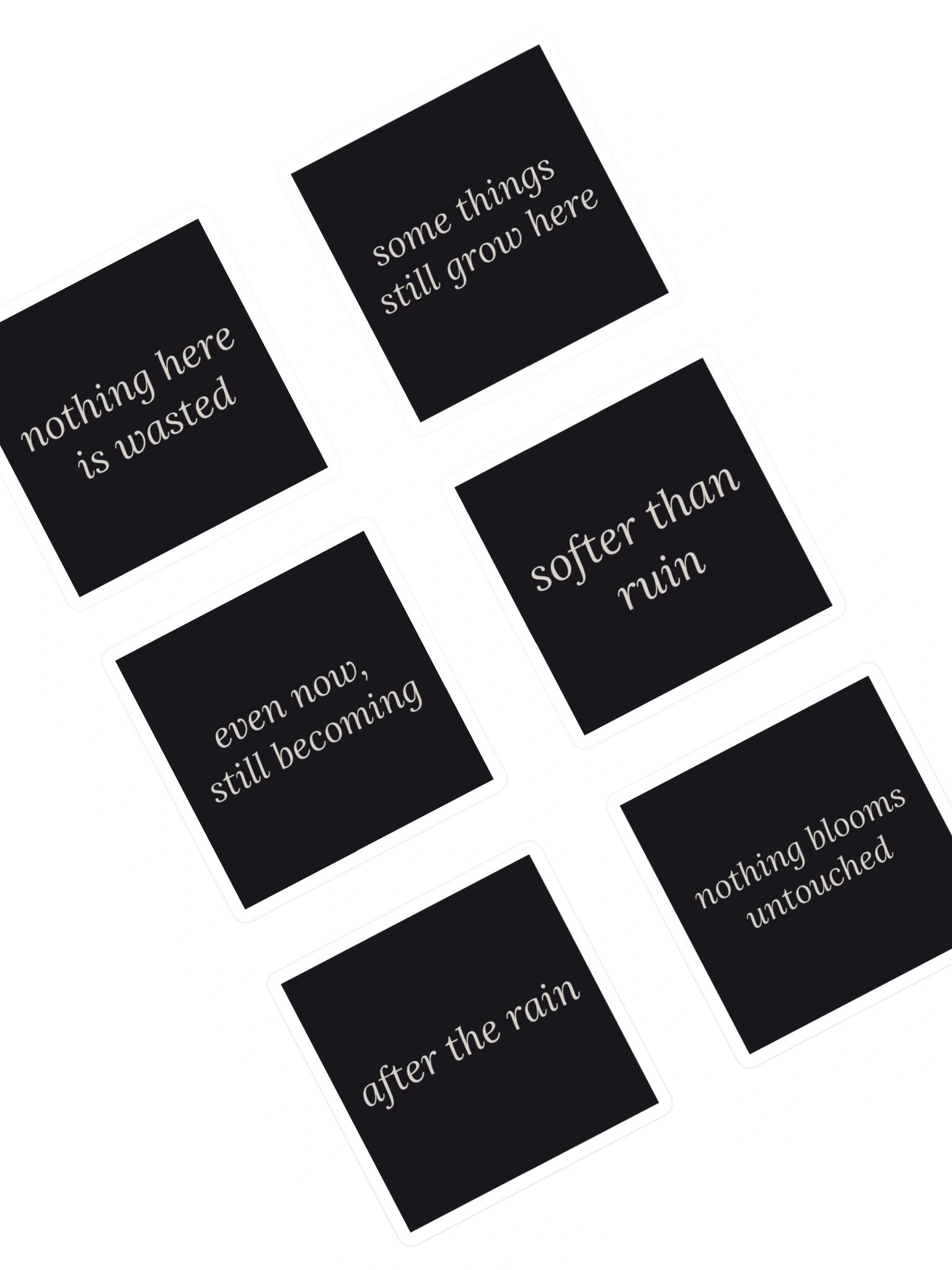 eldhollow — poetry sticker sheet | 6 stickers | eza | casa de karma product image (1)