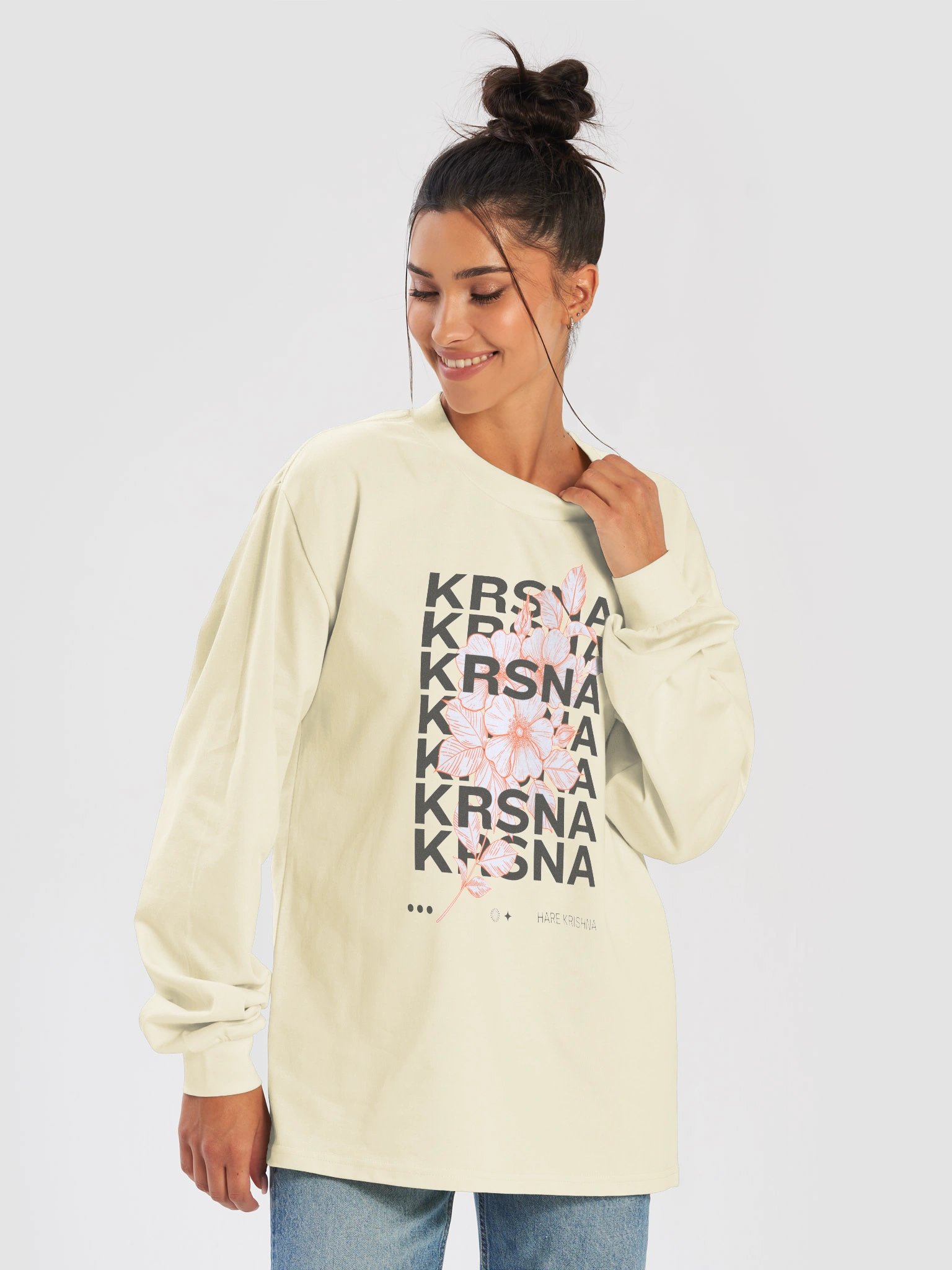 Krishna Bloom Crewneck Sweatshirt — Divine Balance Edition product image (14)