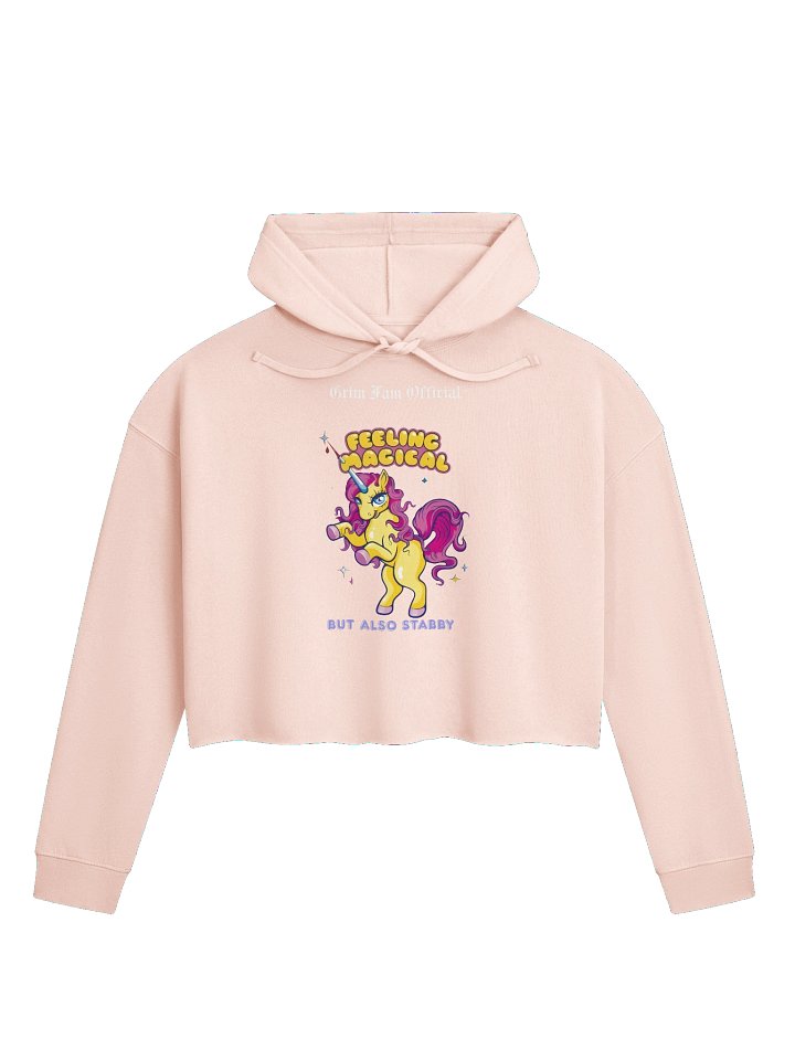 FEELING MAGICAL (BUT ALSO STABBY) – UNICORN CHAOS - LIGHTWEIGHT CROPPED HOODIE #1 product image (1)