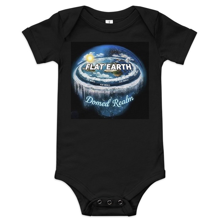 Cosmic Flat Earth Baby Onesie product image (1)