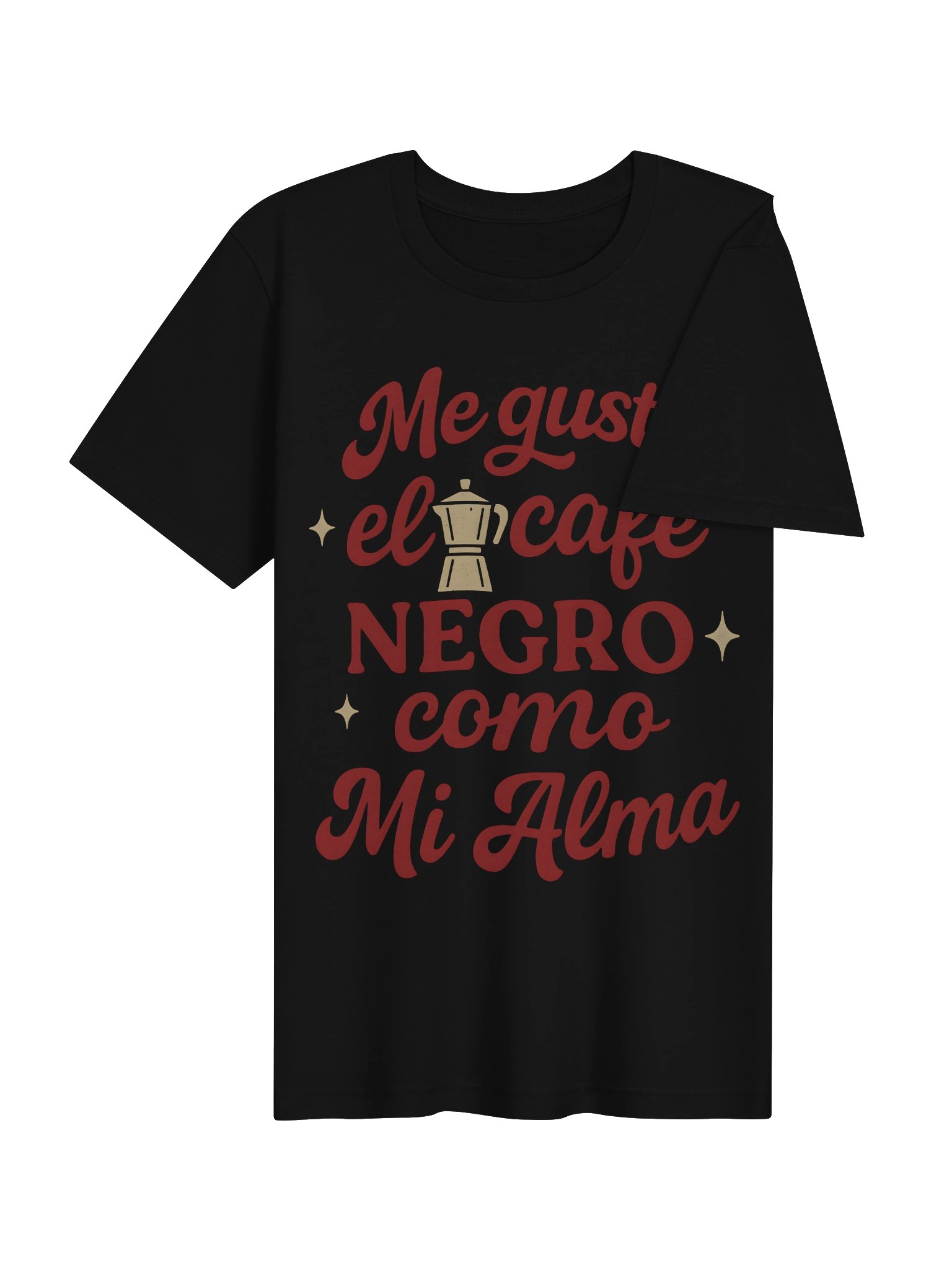 Me Gusta el Café Negro Como Mi Alma Camiseta Unisex product image (4)