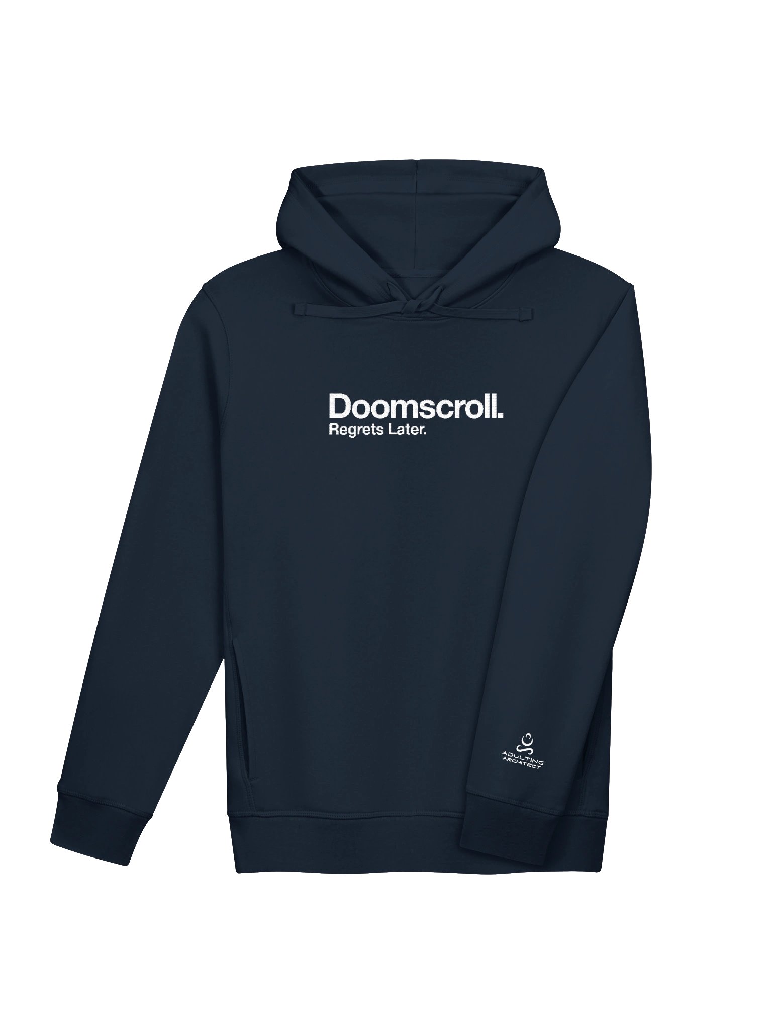 “Doomscroll. Regrets Later.” — Unisex Organic Side Pocket Hoodie product image (3)