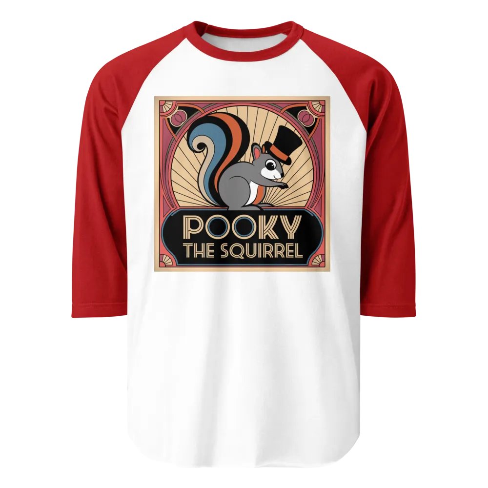 Pooky's Dapper Squirrel Raglan Tee product image (1)
