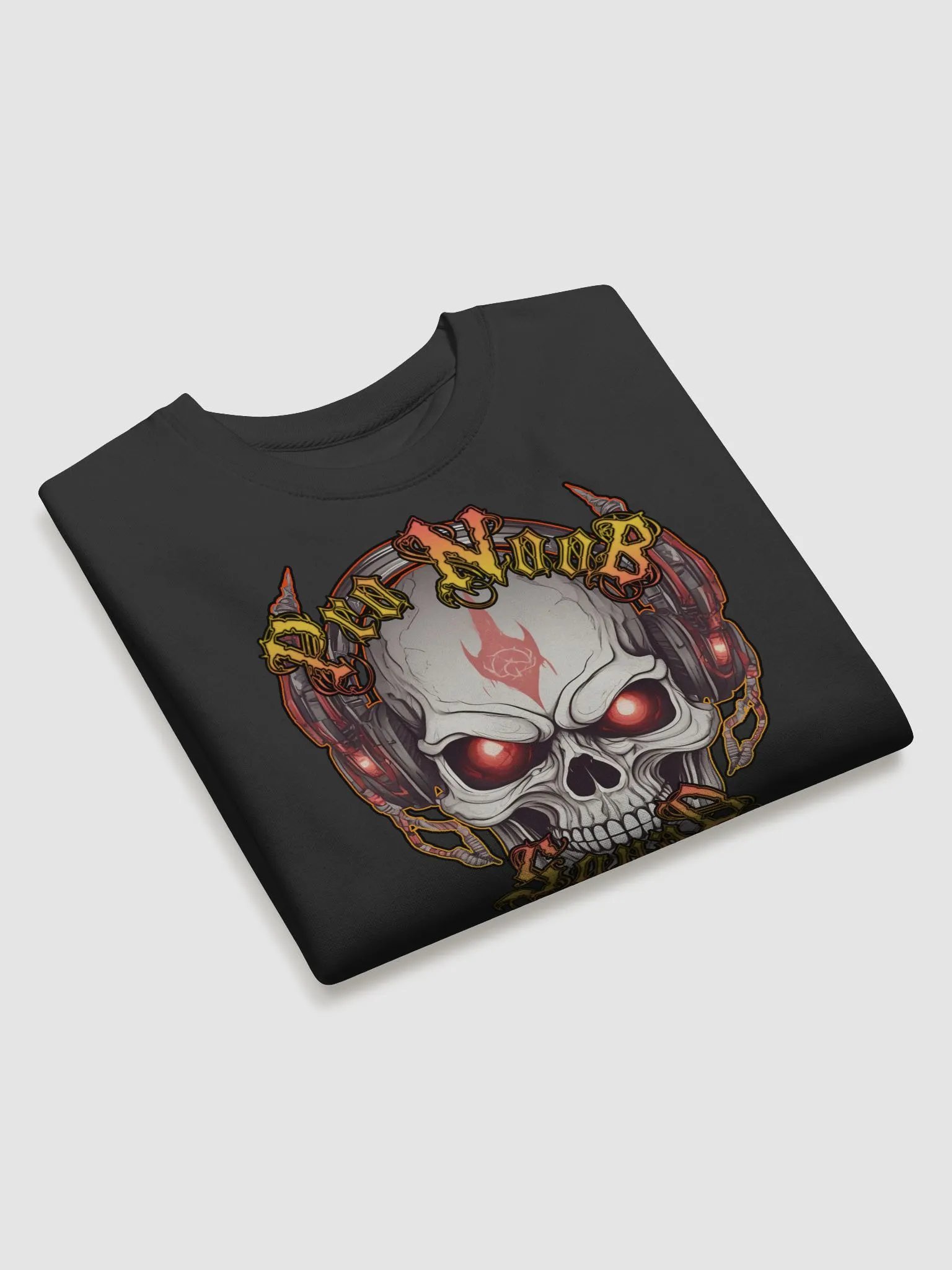 NooB skull and text sweatshirt product image (11)