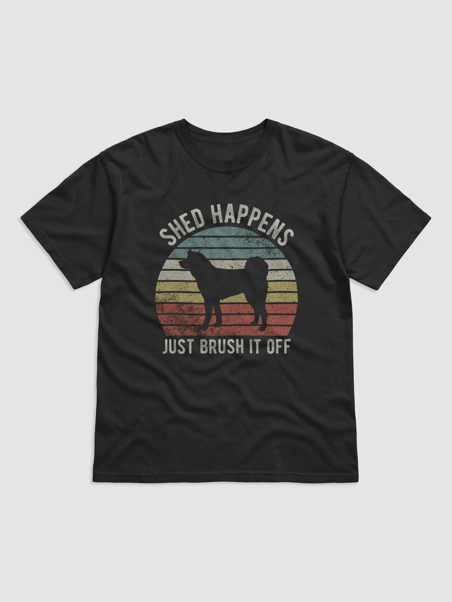 Shed Happens Tee | Funny Akita Inu T-Shirt for Dog Lovers | Retro Vintage Sunset Dog Lover T-Shirt product image (1)