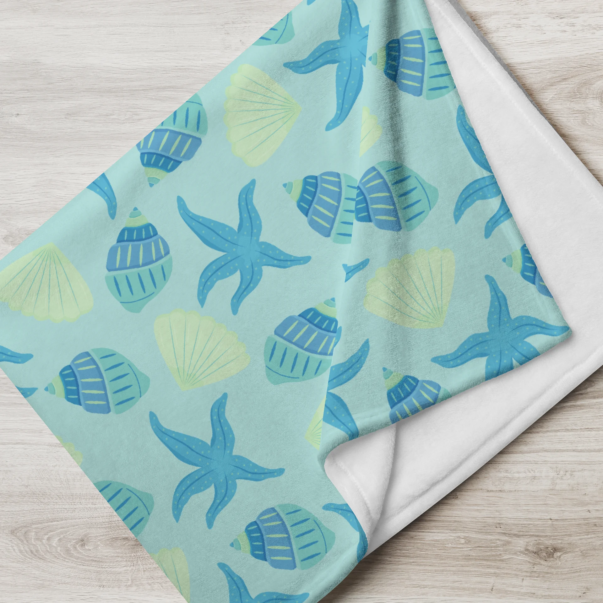 Seashells and Starfish Throw Blanket for Home Comfort product image (7)