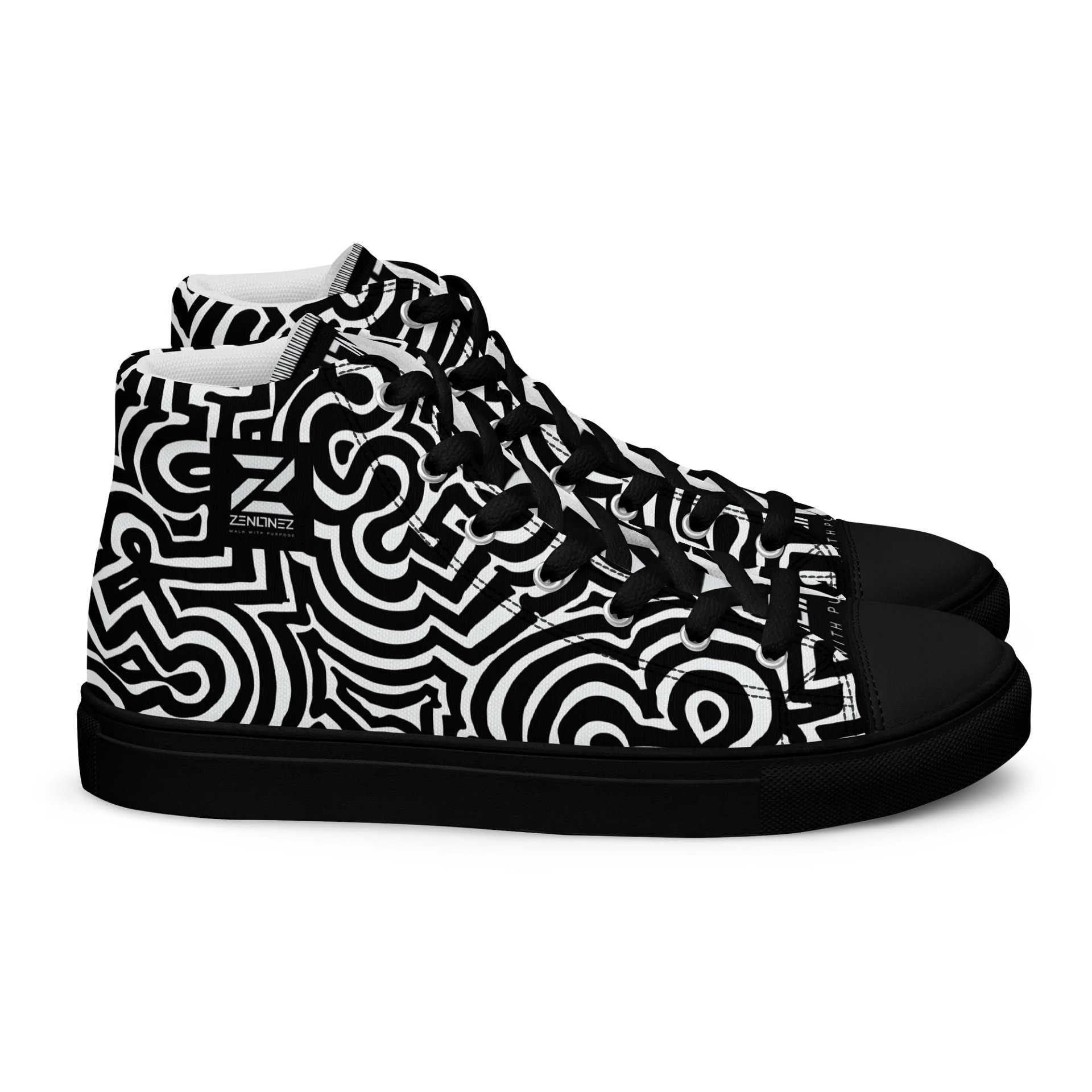 Optical Allusion Men's High Top Sneakers product image (2)
