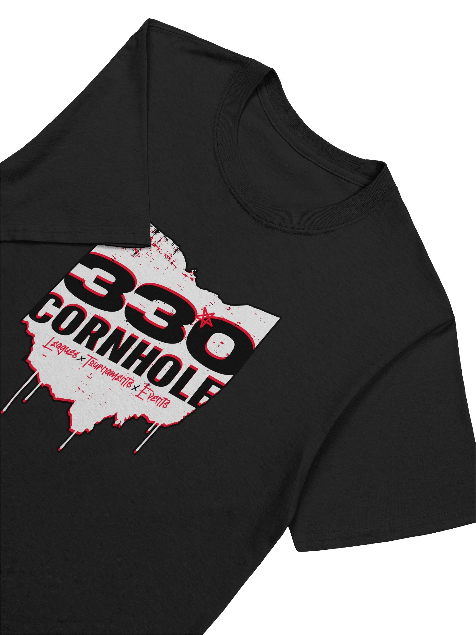 Gildan Softstyle 330 Cornhole Grunge State Outline T-Shirt - Front Logo product image (7)