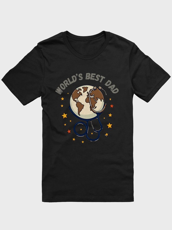 World's Best Dad Earth Stethoscope T-Shirt product image (2)