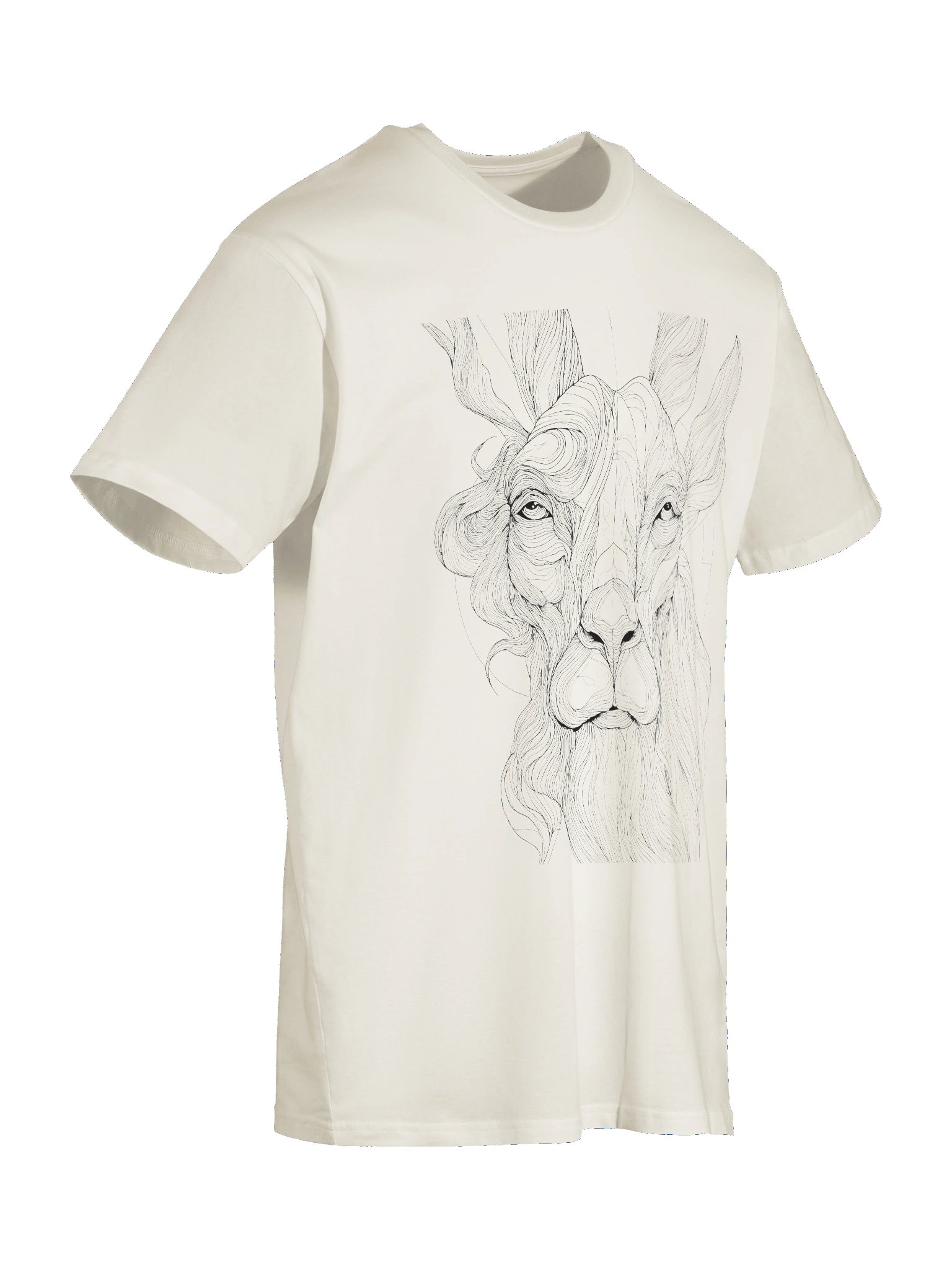 Guardian of the Wild – Sacred Goat Line Art Tee product image (11)