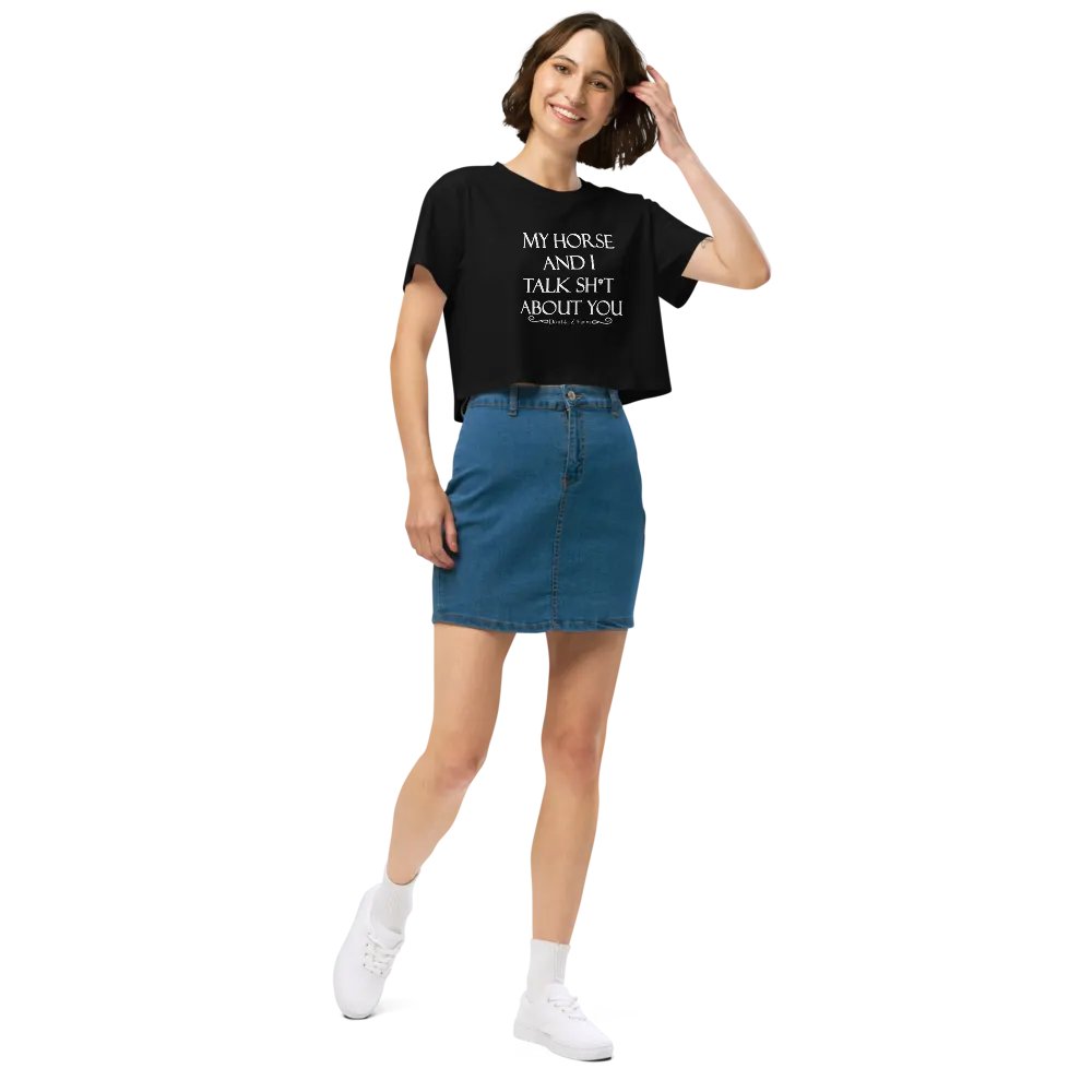 My Horse and I Talk About You Crop Tee product image (5)