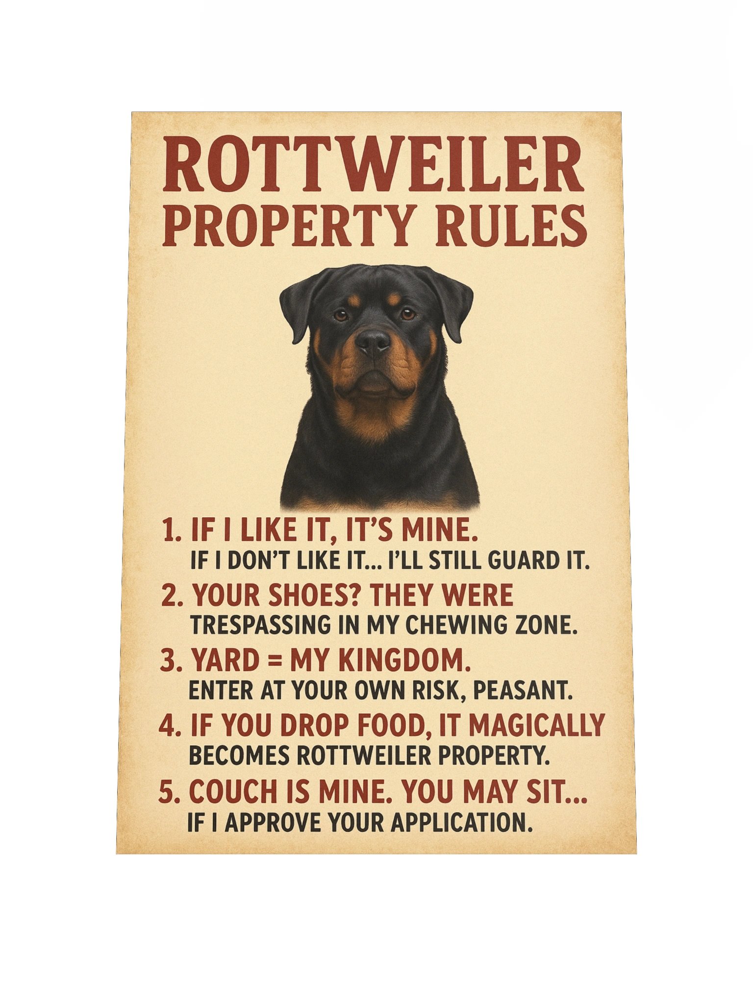 Rottweiler Property Rules Poster product image (2)
