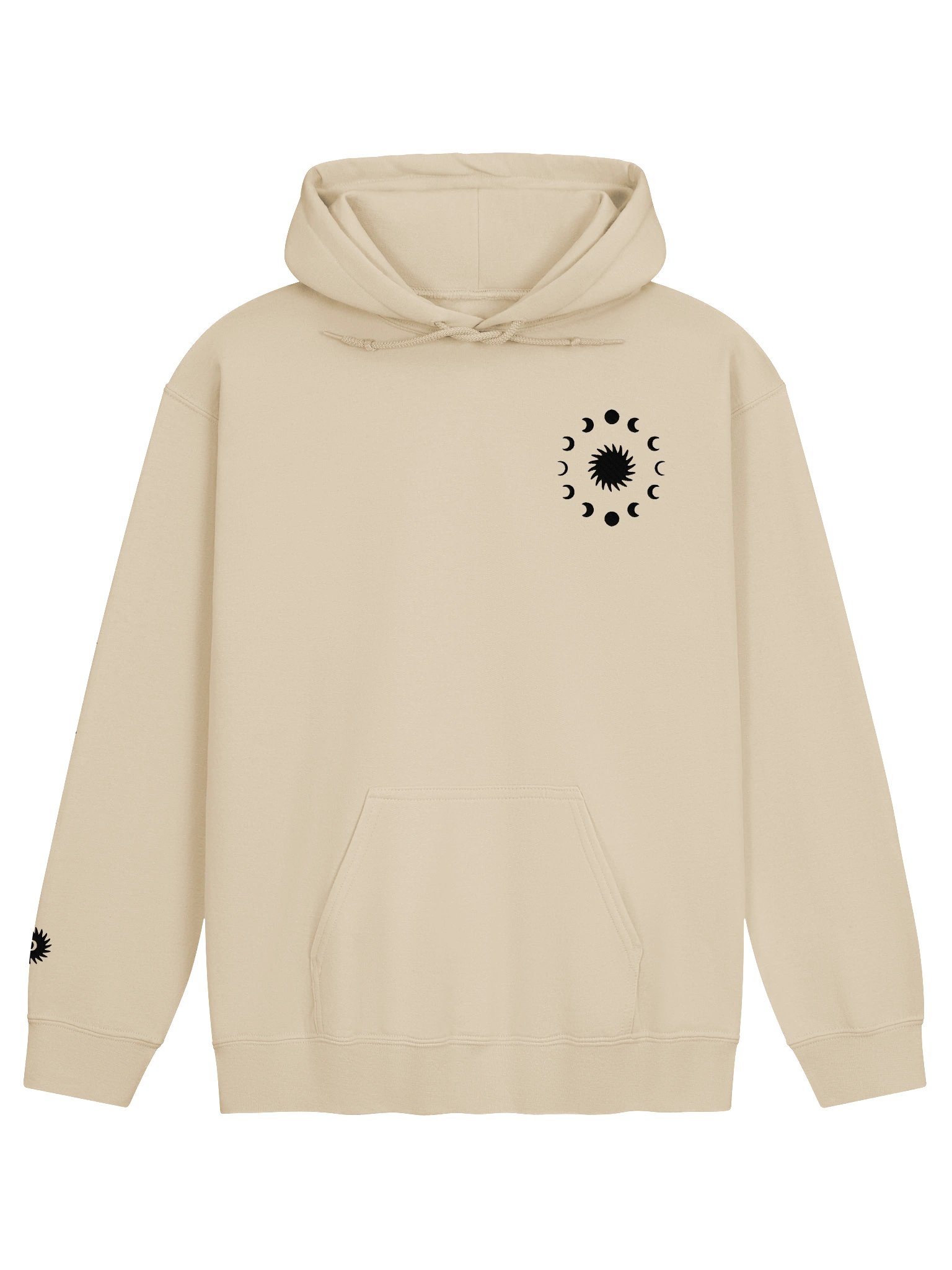 celestial 10:21 bhagavad gita hoodie - black embroidery product image (1)