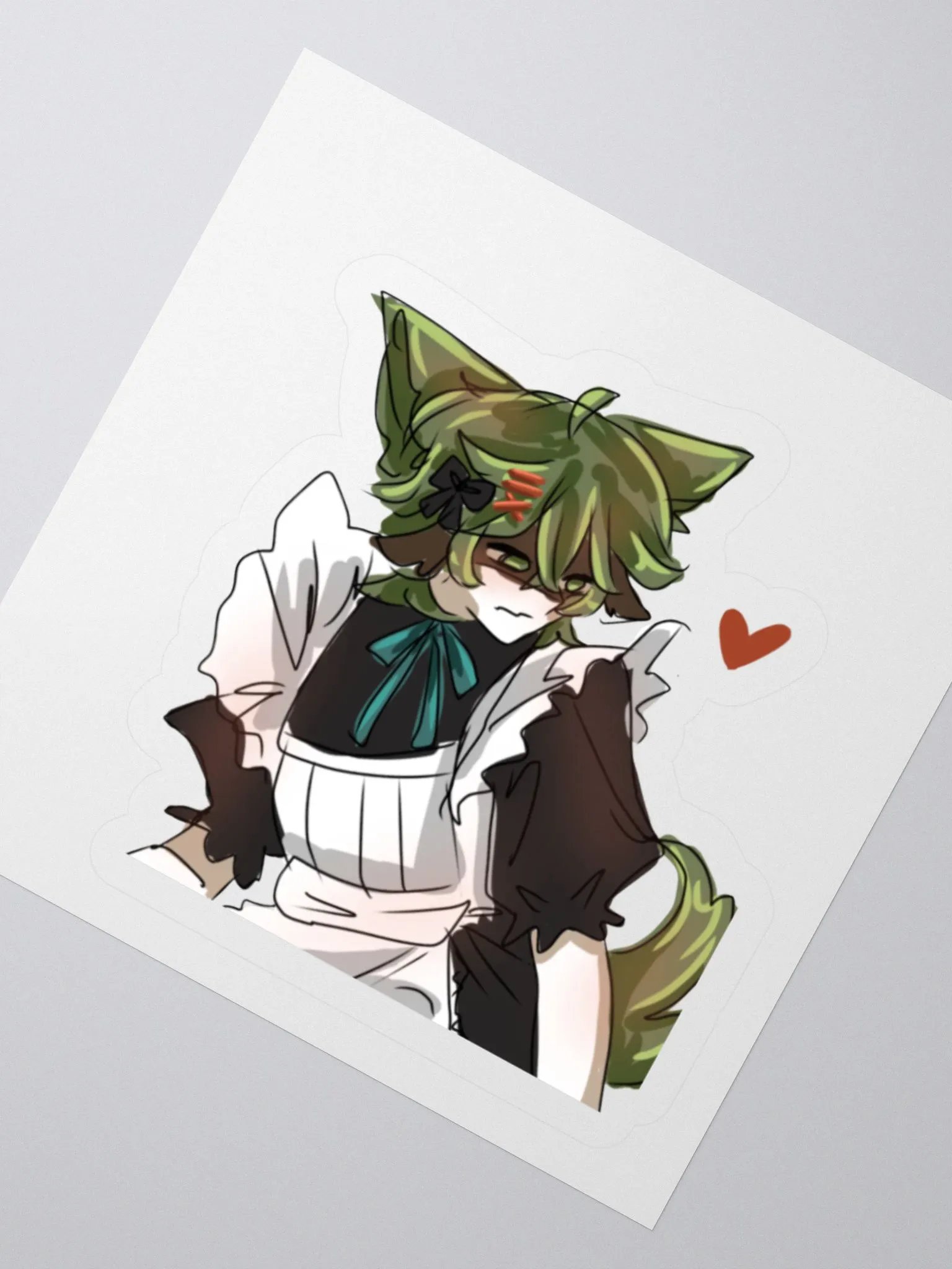 Shy maid frumpy sticker product image (3)