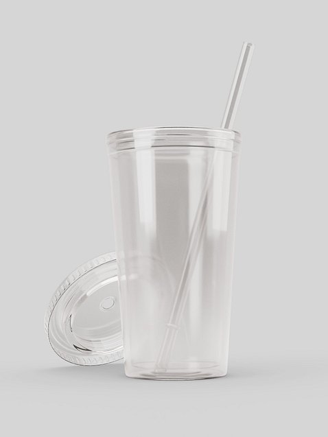 Photo showing Double Wall Clear Plastic Tumbler