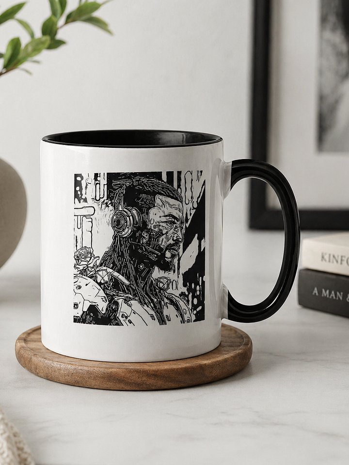 Cyber Serenity Mug - digital art mug product image (1)