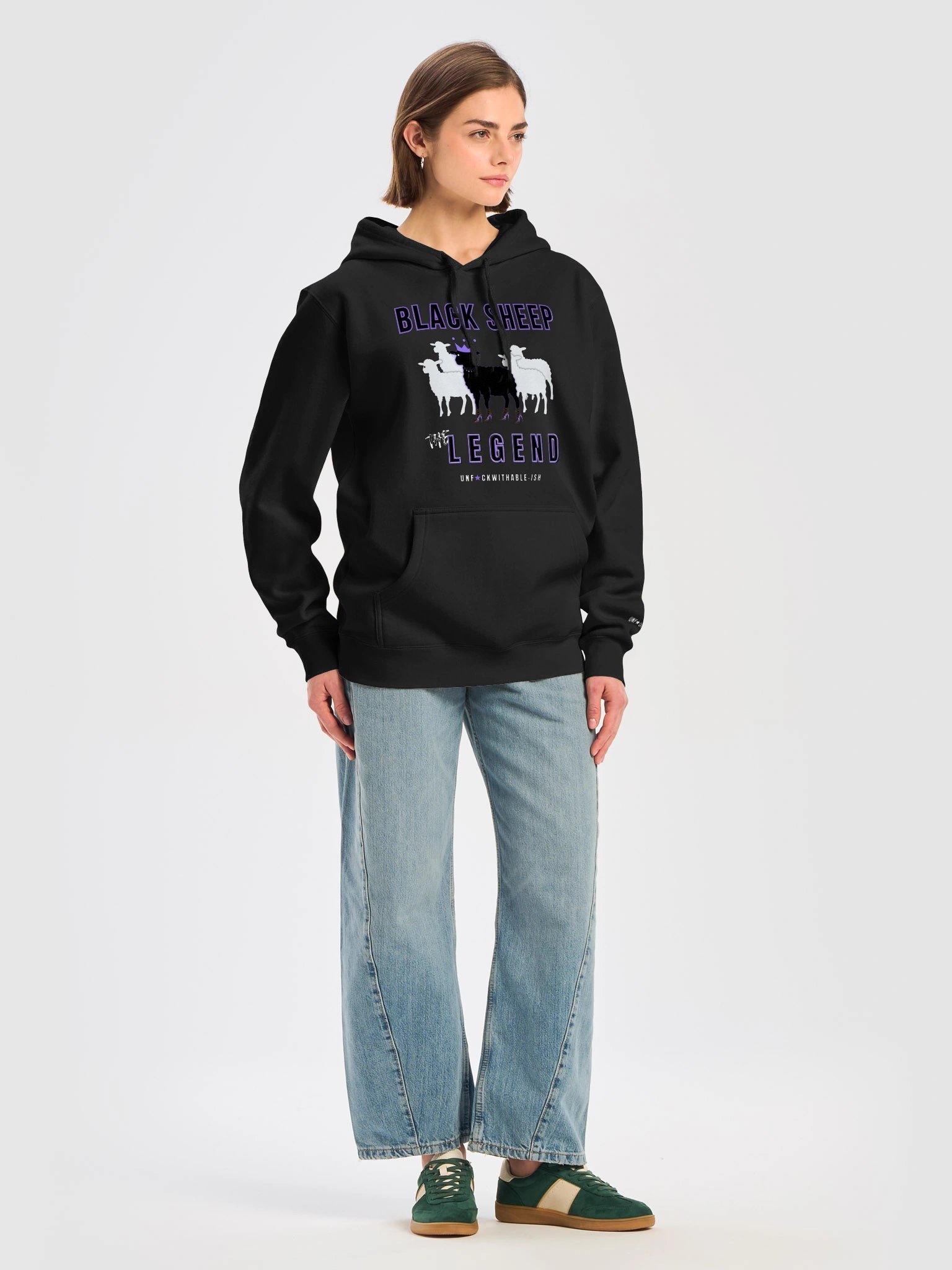 UNF★CKWITHABLE-ISH™ Black Sheep Women's Premium Fleece Hoodie product image (7)