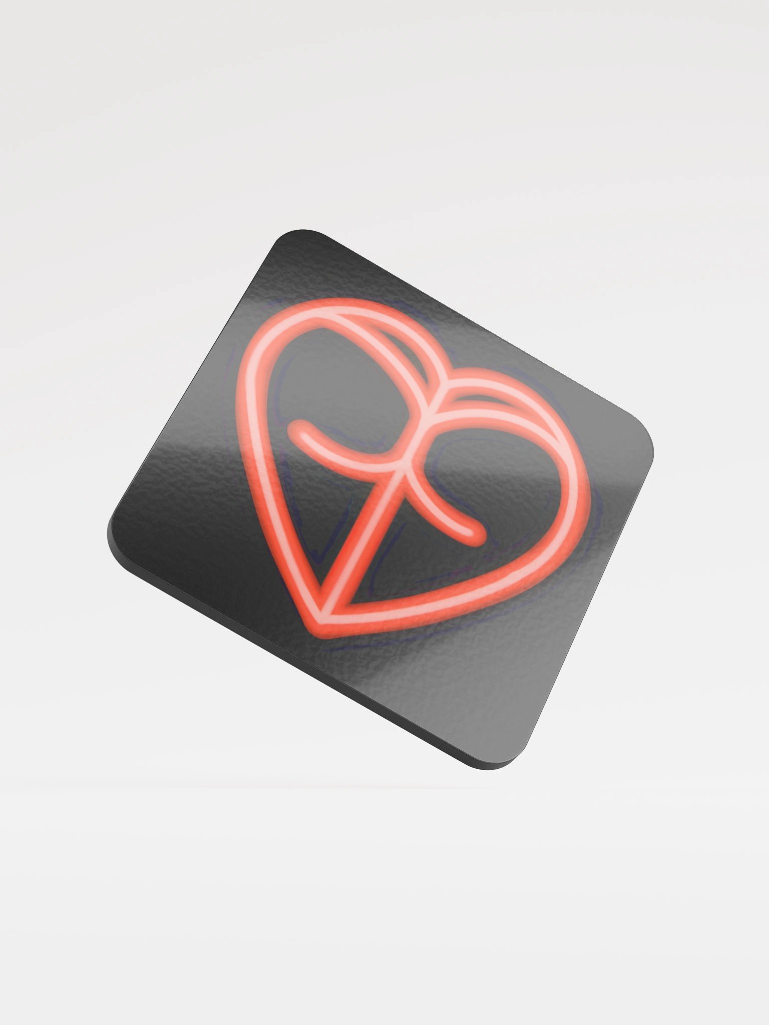 Neon Heart Coaster product image (1)