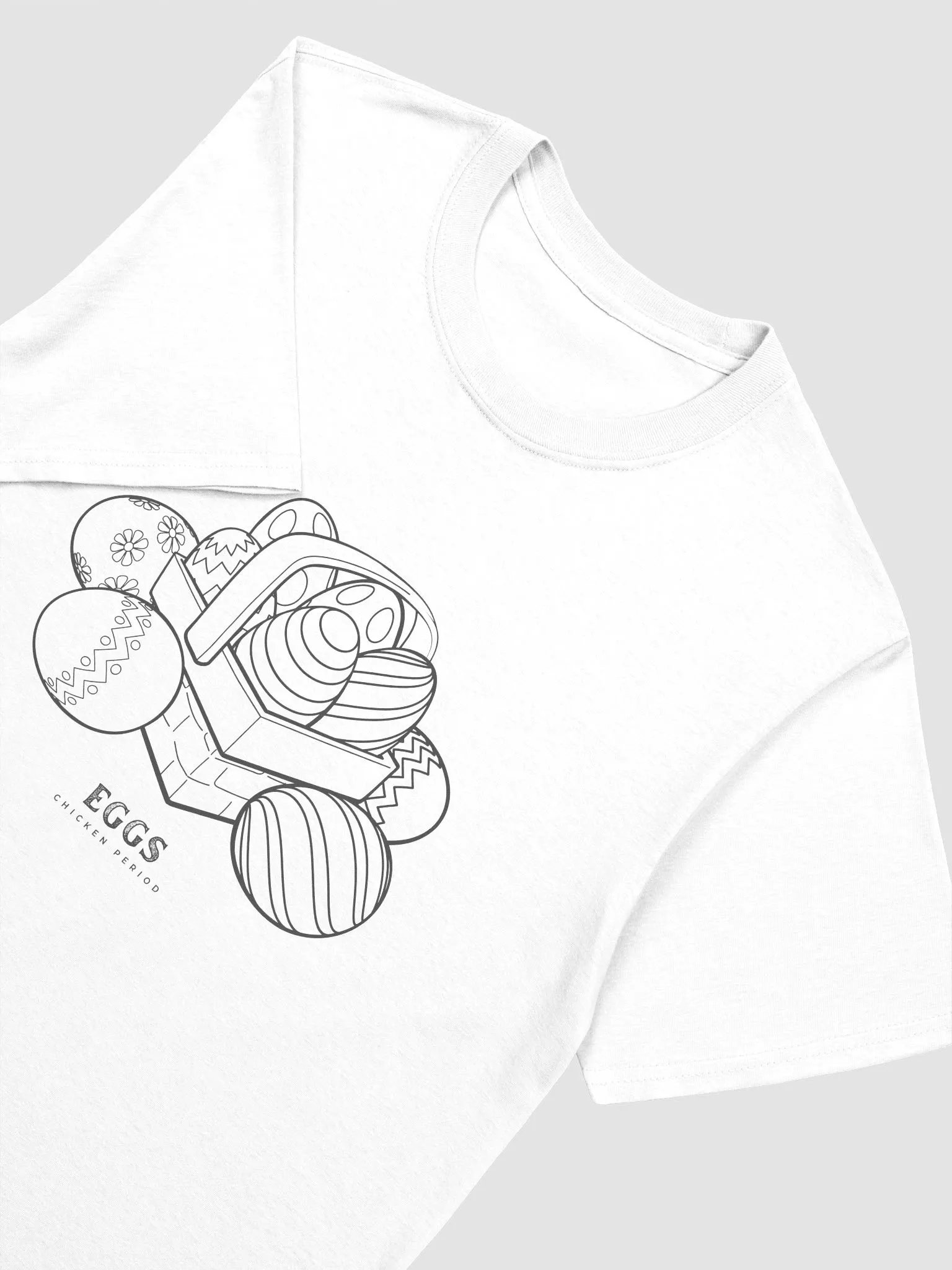 Eggs Chicken Period Graphic Tee – Witty, Minimalist Dark Humor Shirt product image (10)