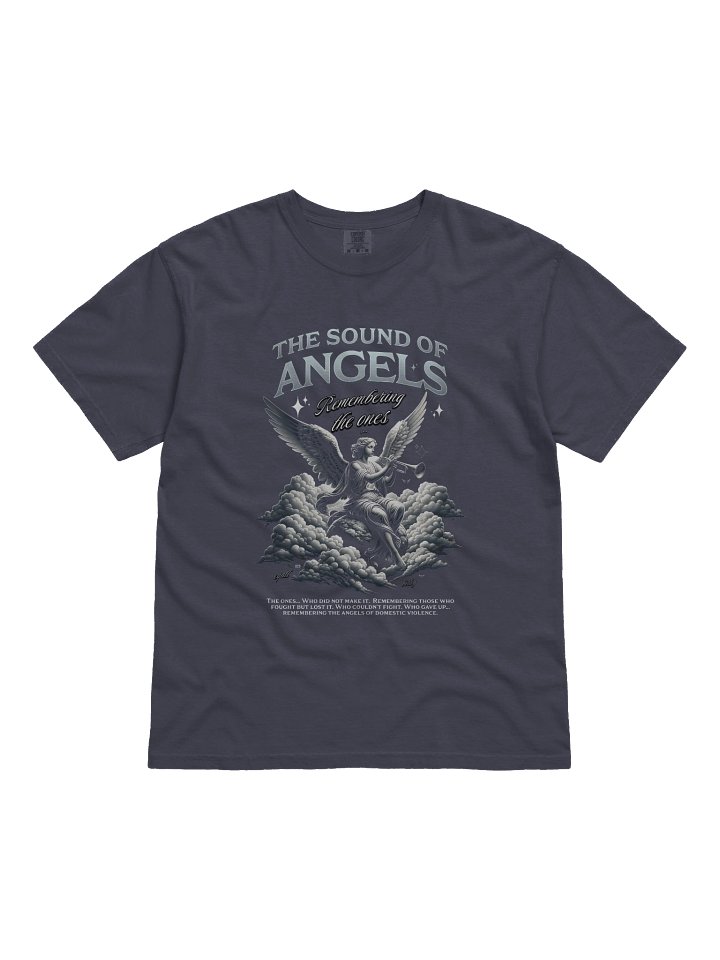 Comfort Colours_The Sound of ANGELS Unisex T-shirt_EQALL® Billog Collection Campaign_Silver / Black product image (1)