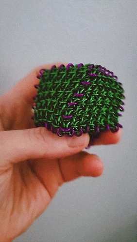 it's back to purple for this gelatinous cube!

for a short while, it previously had a combo of purple, black, and bright alum...