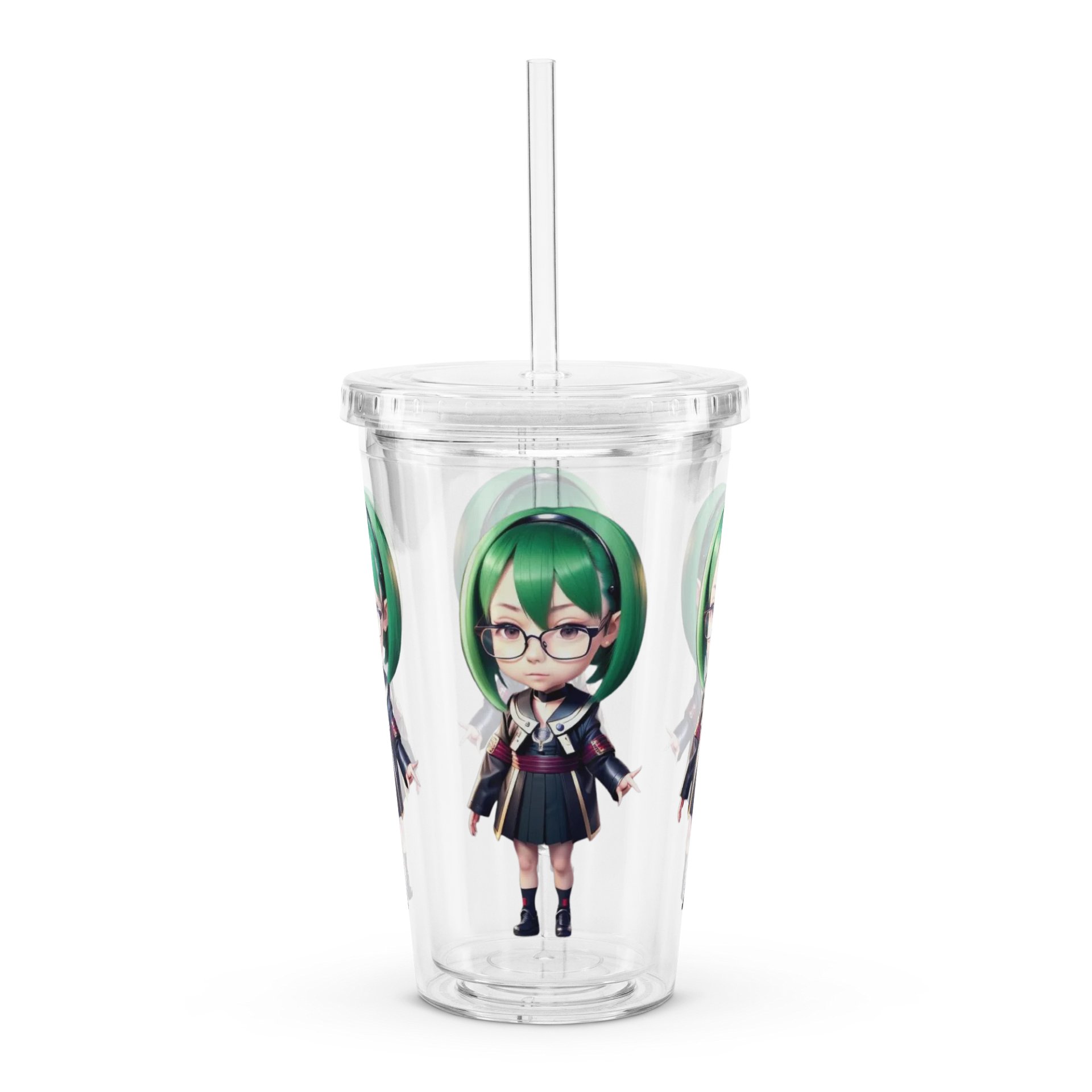 (Green CHIBI) K Clear Plastic Tumbler product image (1)
