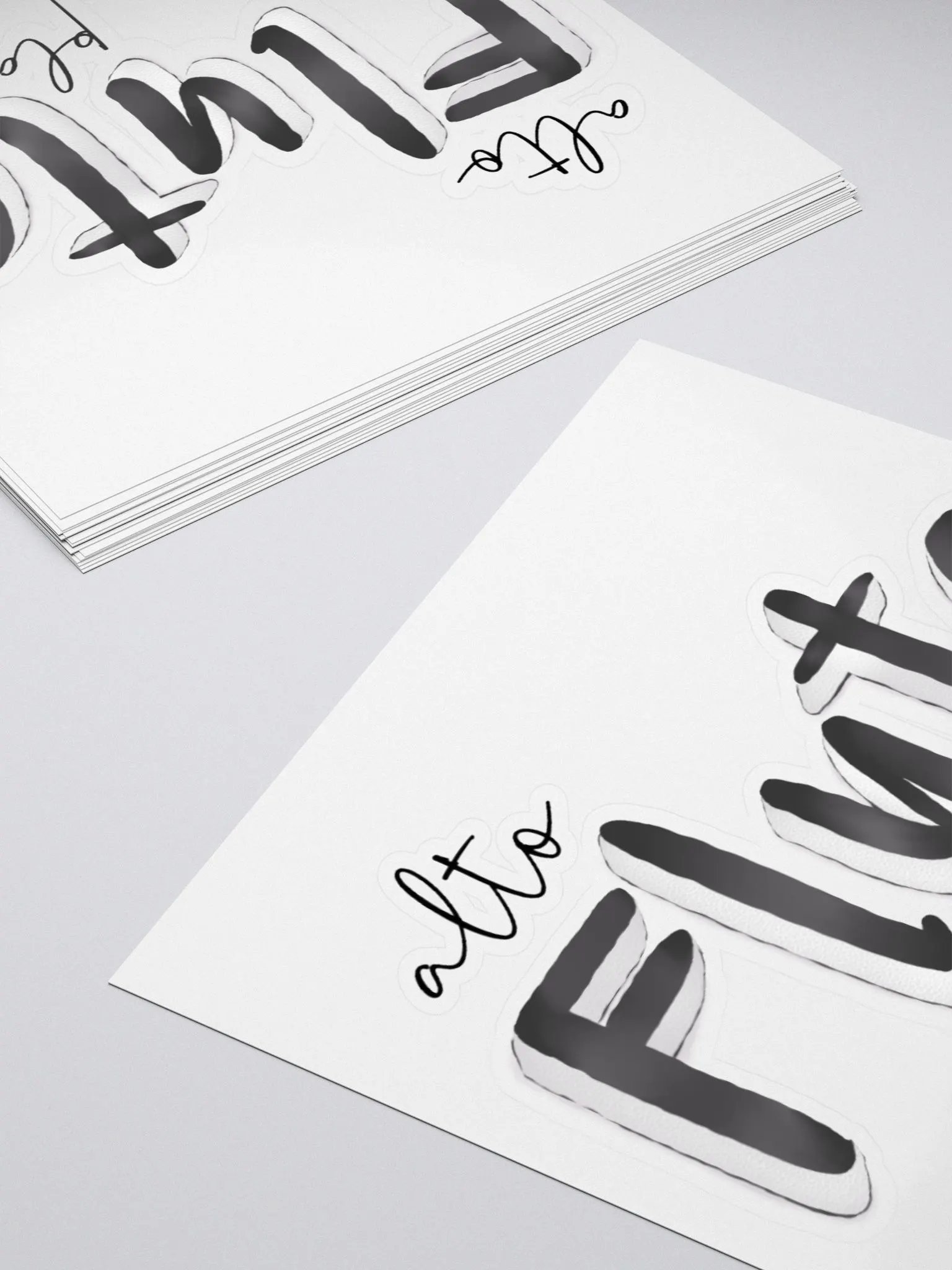 3D Alto Flute Player Typography Sticker product image (4)