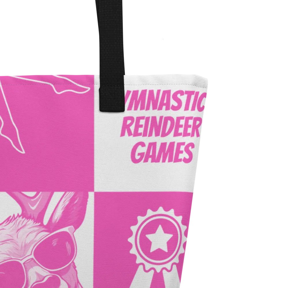 Gymnastics Reindeer Games Tote bag in Pink and White product image (3)