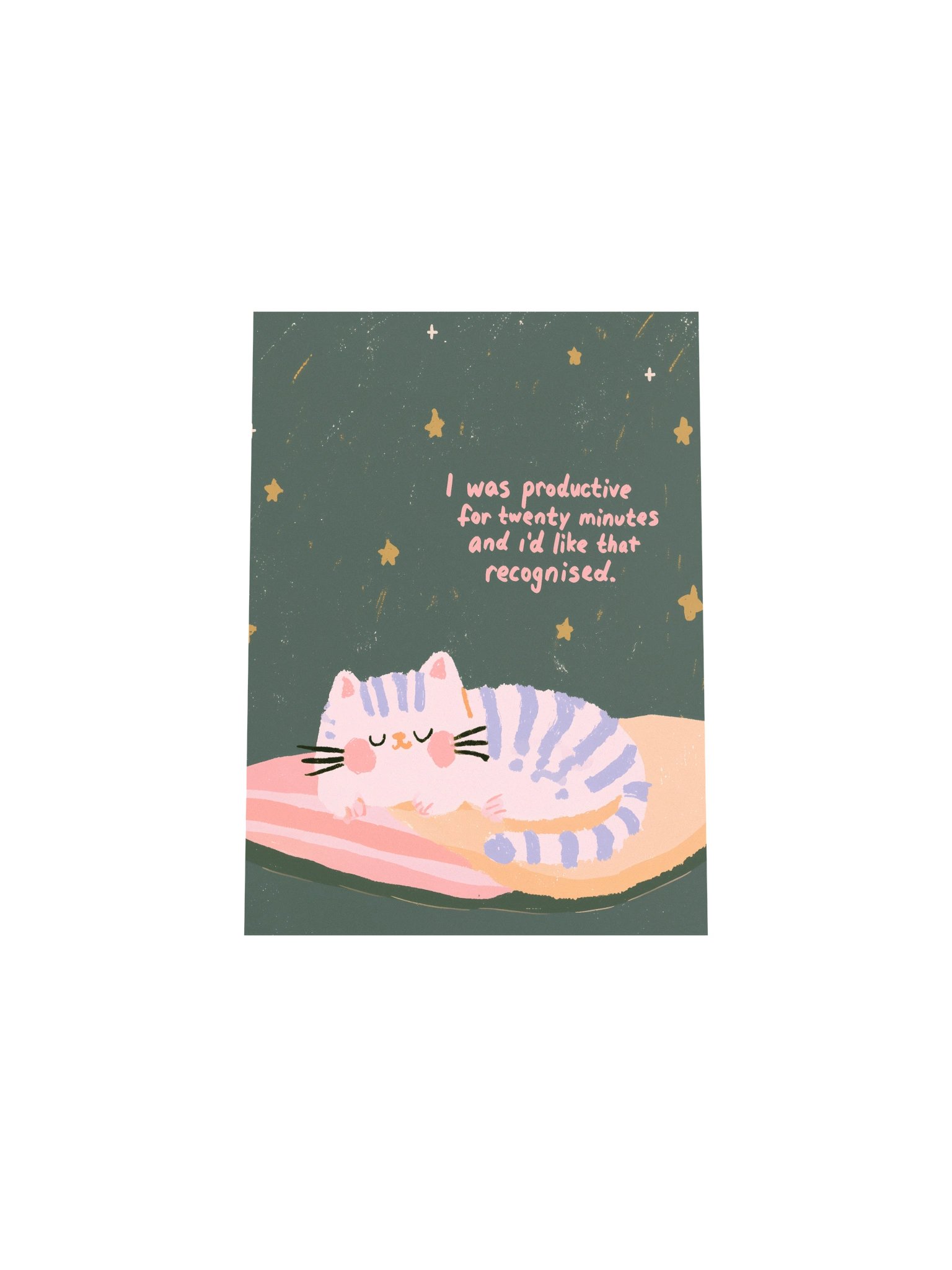 I Was Productive for Twenty Minutes Cat Poster product image (33)