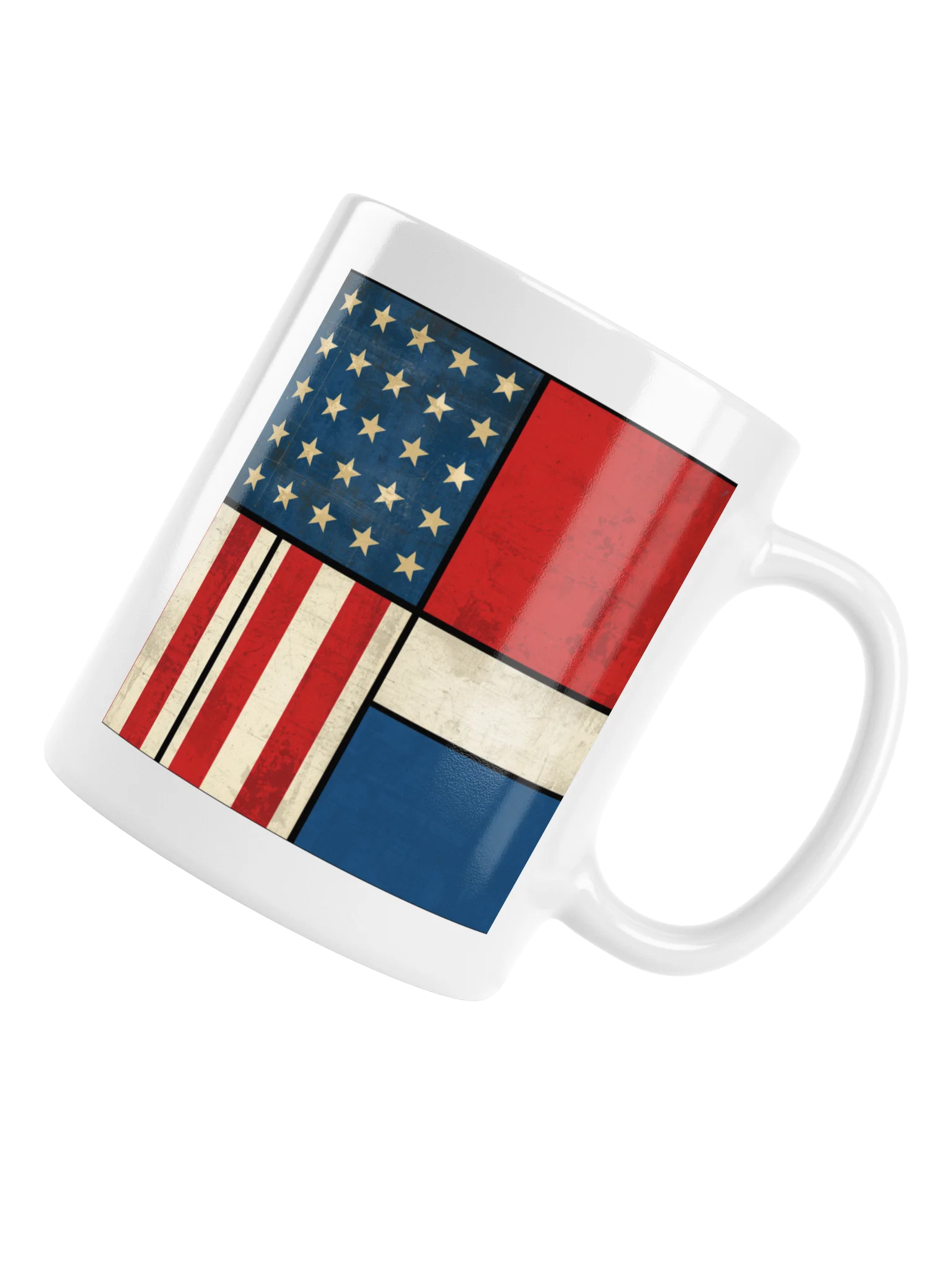 Vintage Flag Grid Glossy Mug product image (17)