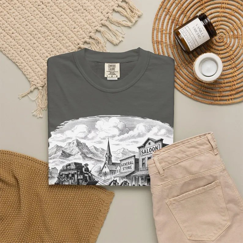 Patient with Me I'm From the 1900s T-Shirt | Old West Stagecoach Design product image (105)