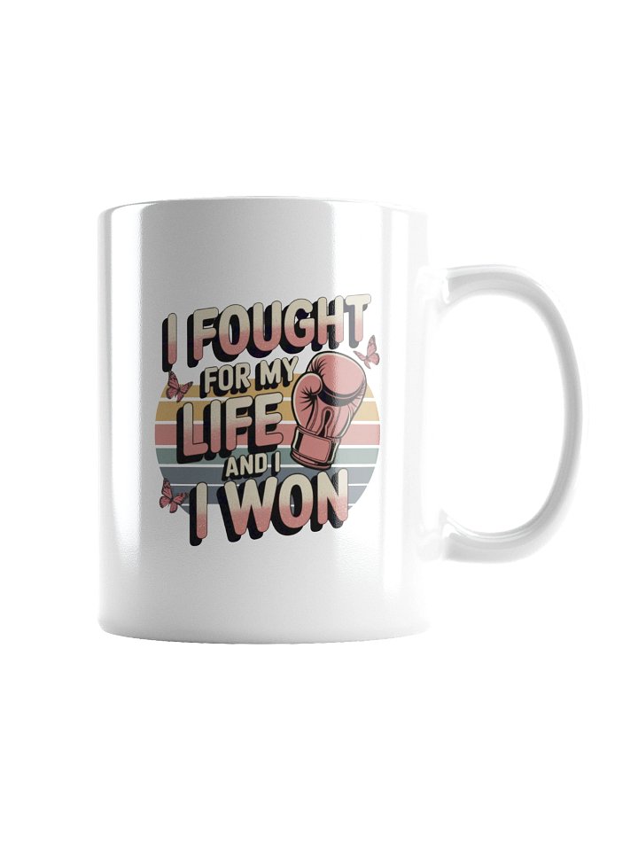 Victory Boxing Glove Breast Cancer Awareness Mug product image (4)